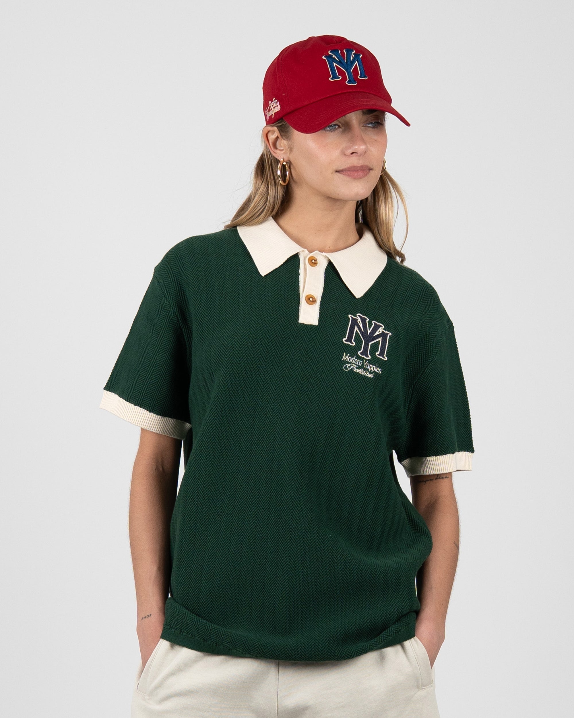 Polo in maglia Prohibited Off Season verde scuro