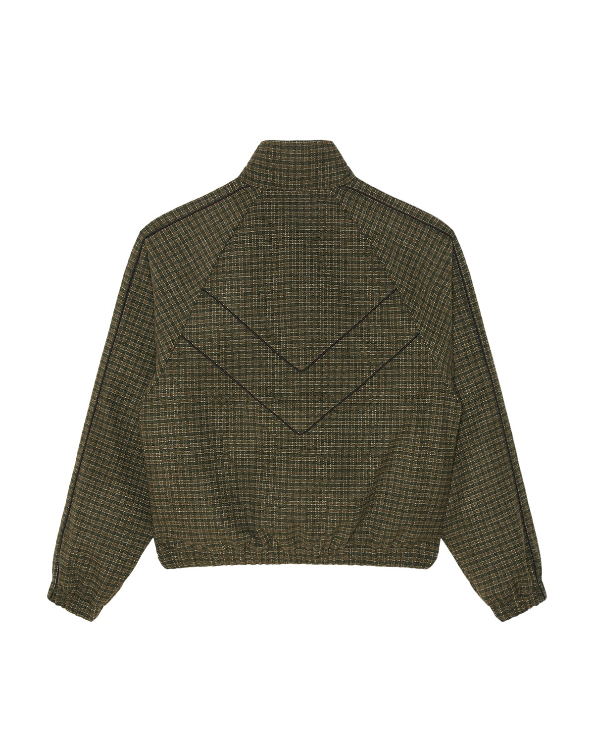 Obey Leisure Training Jacket Dark Olive Plaid