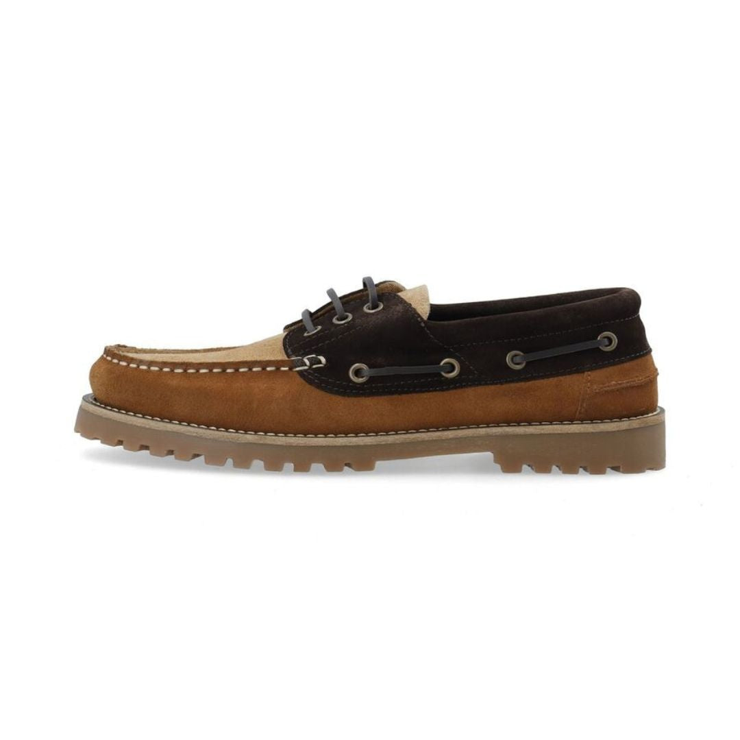 Bianco Biagreg Scarpe Da Barca Brown Mix
