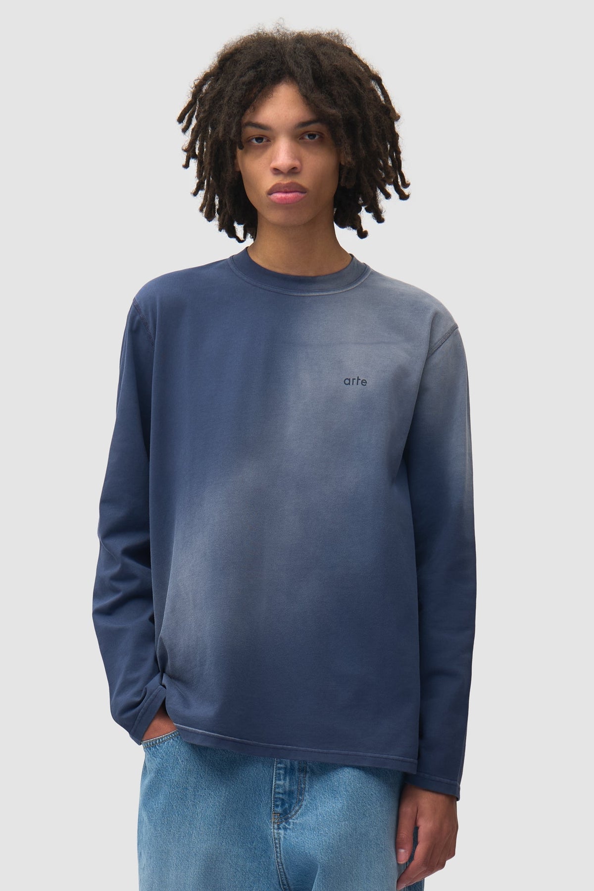 Arte Antwerp Stencil Sunfade Longsleeve Navy