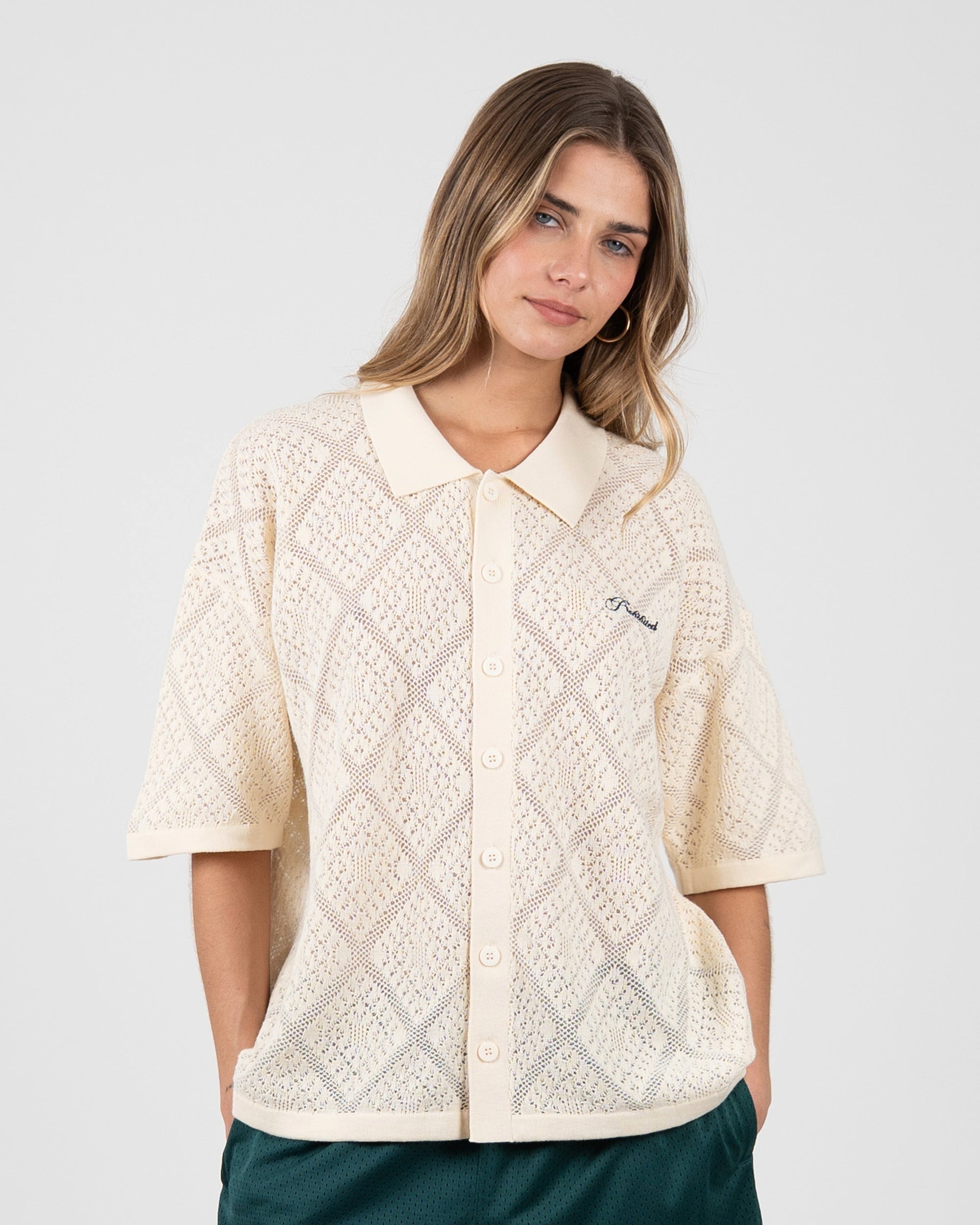Camicia in pizzo Prohibited Silent Bay White
