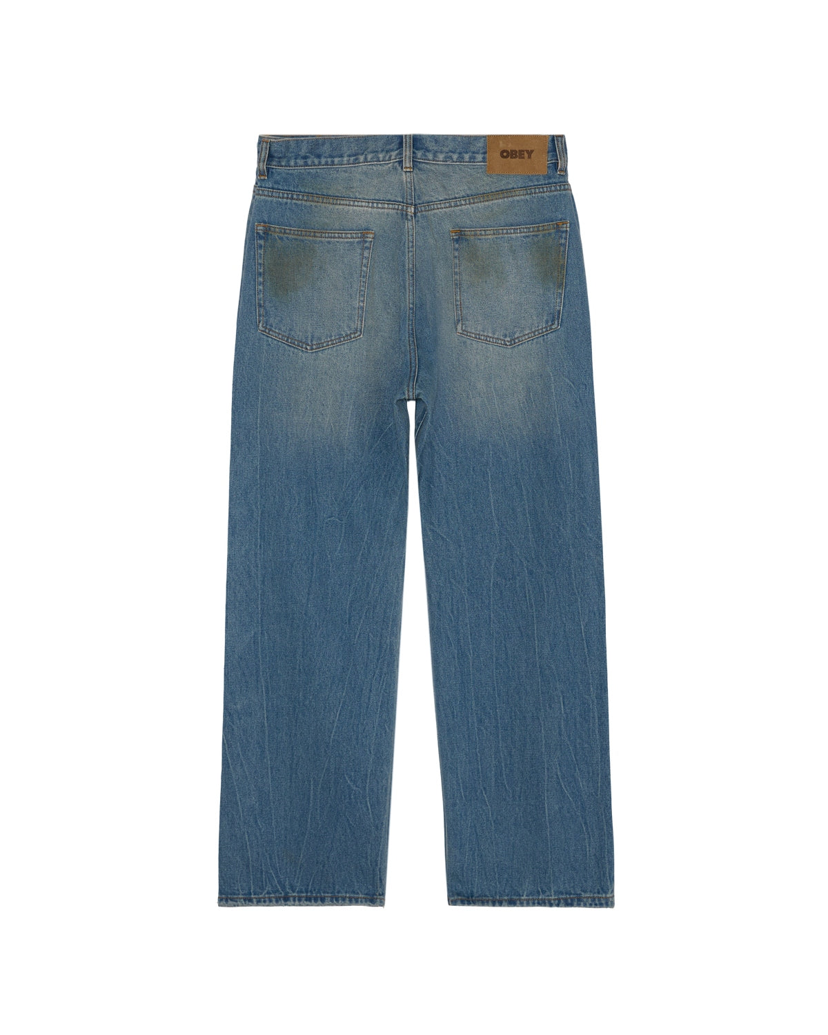 Obey Nelson Straight Leg Denim Garage Wash Indigo
