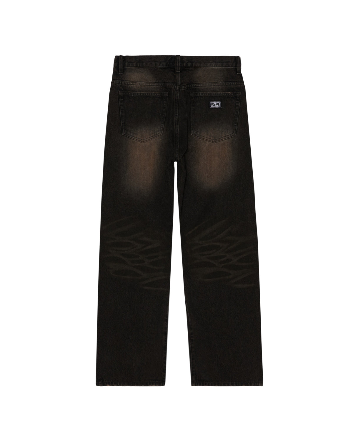 Obey Studded Boxcar Straight Leg Dm Black Rust Wash