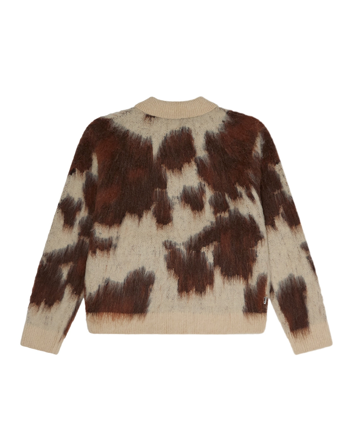 Obey Cow Pattern Zip Sweater Cow Multi