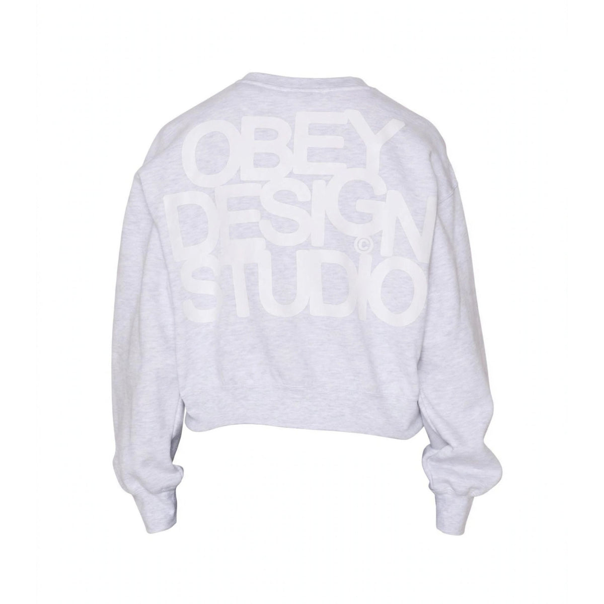 Obey Donna Obey Design Studio Cropped Crewneck Ash Heather Grey