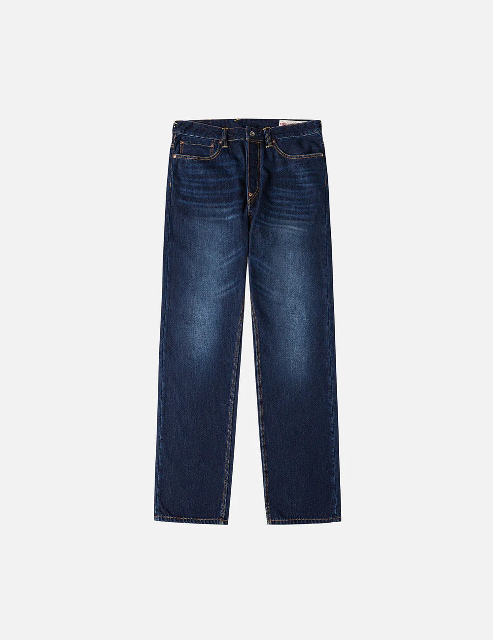 Evisu Ecru Brushstoke Seagull Print Regular Fit Jeans Indigo