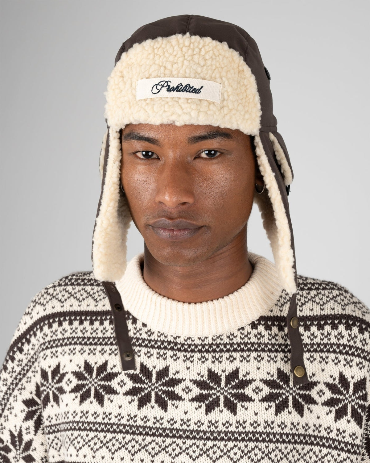 Prohibited Aviator Hat Solid Brown