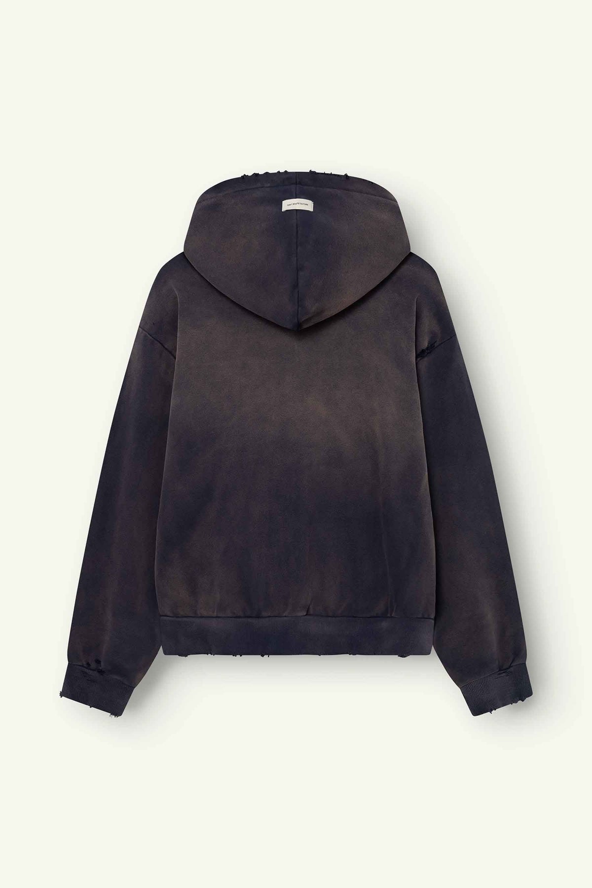 Dont Waste Culture Savy Zipper Hoodie Washed Blue