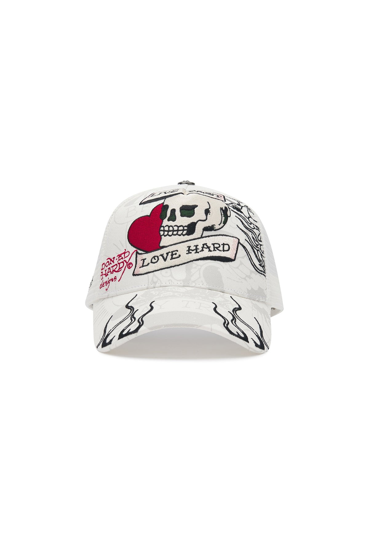 Ed Hardy Live Fast Love Hard Cap White