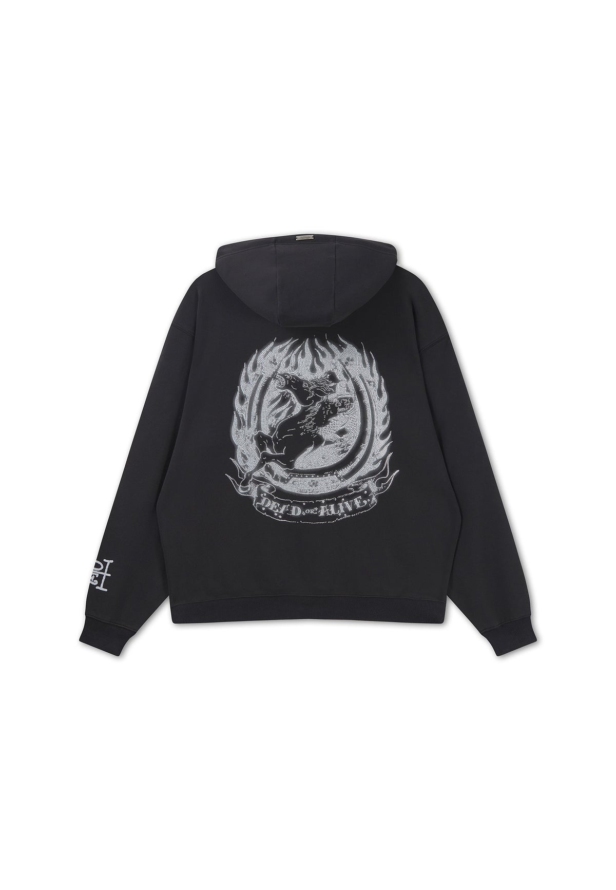 Ed Hardy Dead Or Alive Diamante Hoodie Black