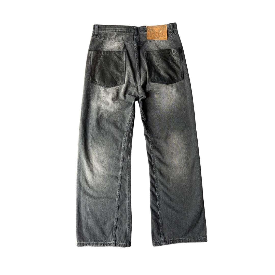 Formy Studio Undefeated Leather Denim Jeans
