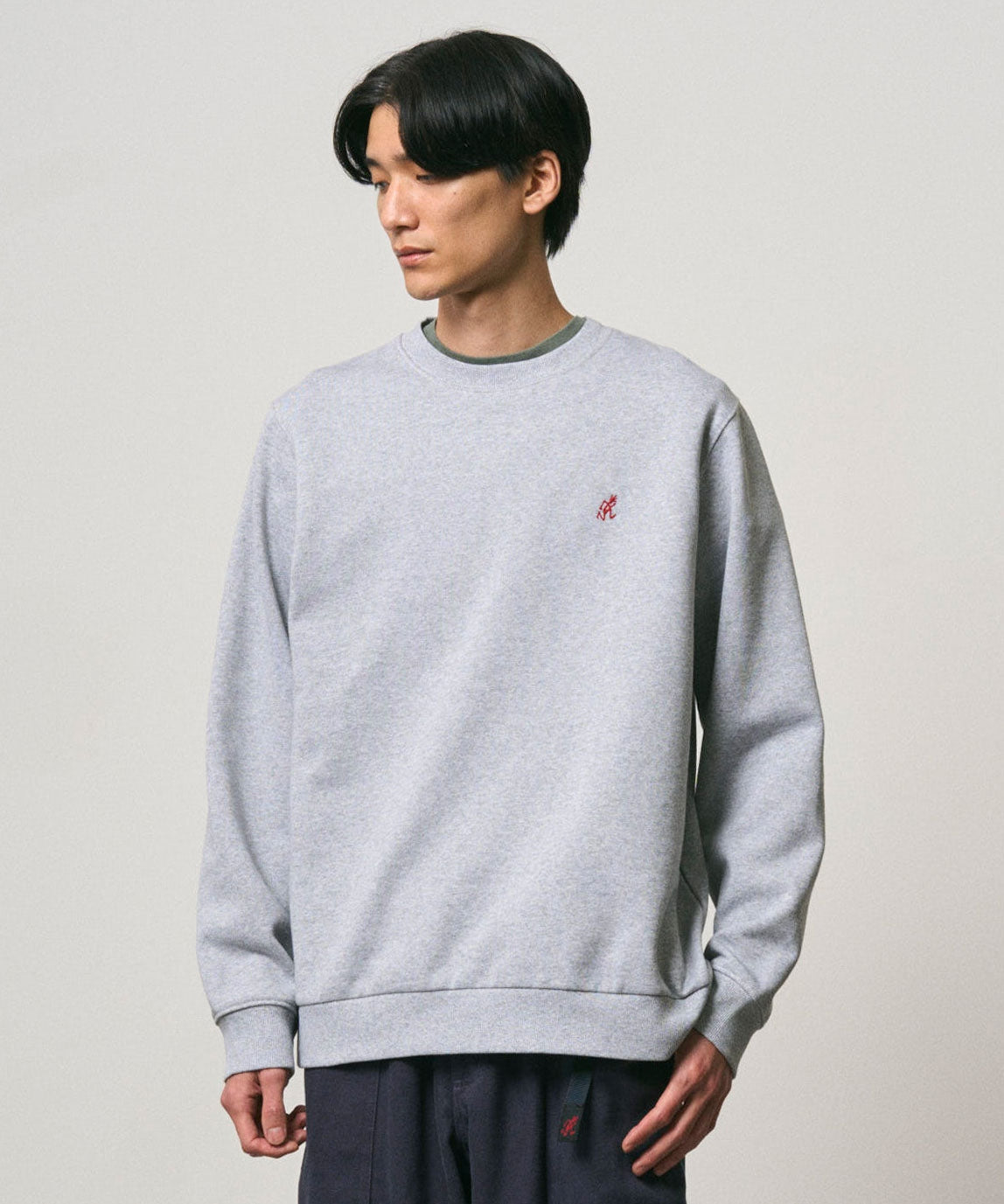 Gramicci One Point Crew Sweatshirt Grey Heather