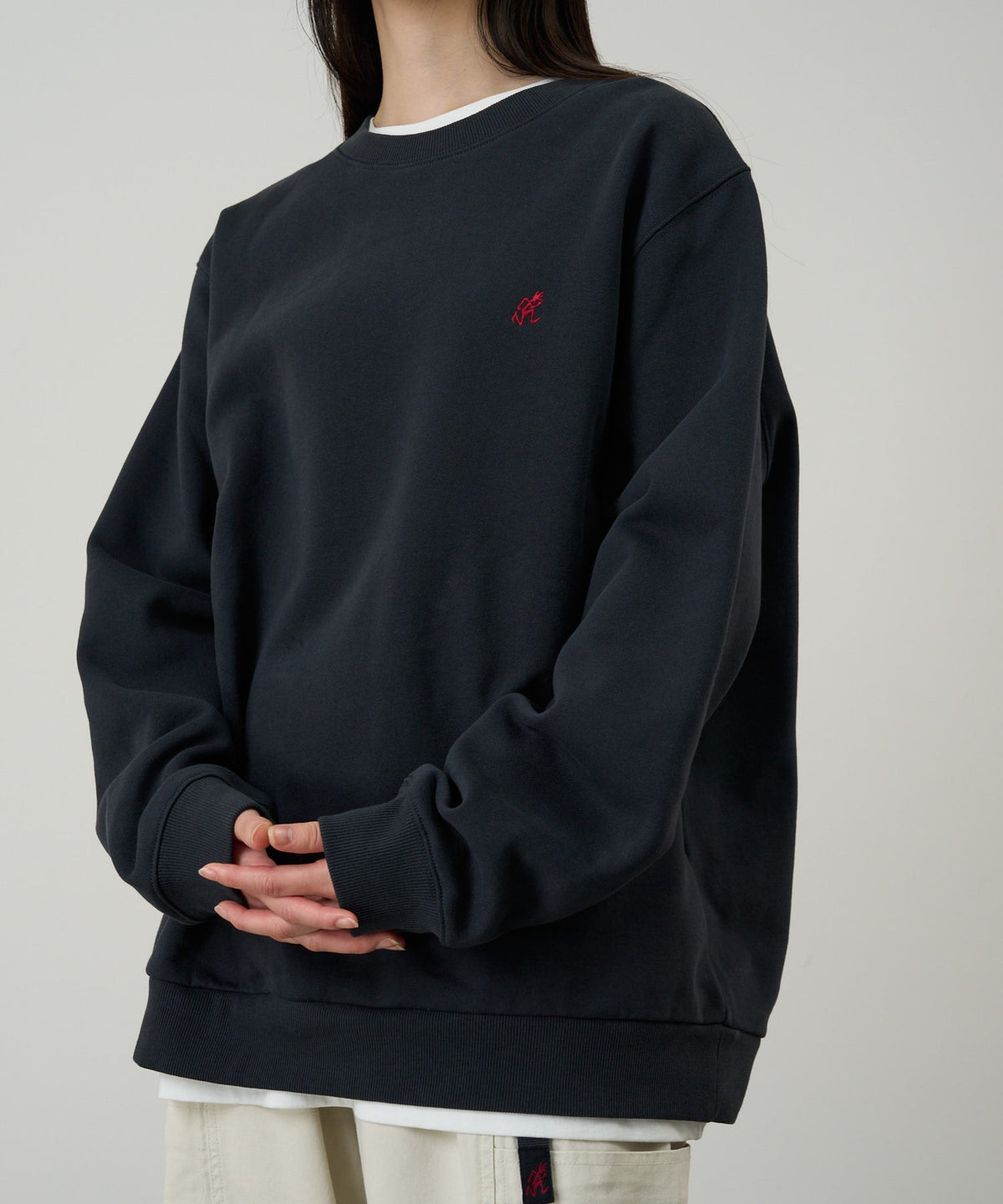 Gramicci One Point Crew Sweatshirt Vintage Black