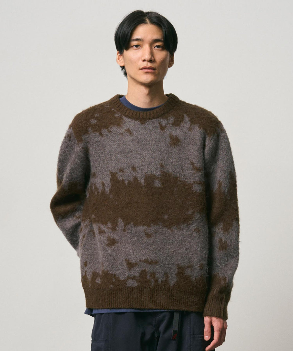 Gramicci Mohair Splatter Sweater Slate Splatter