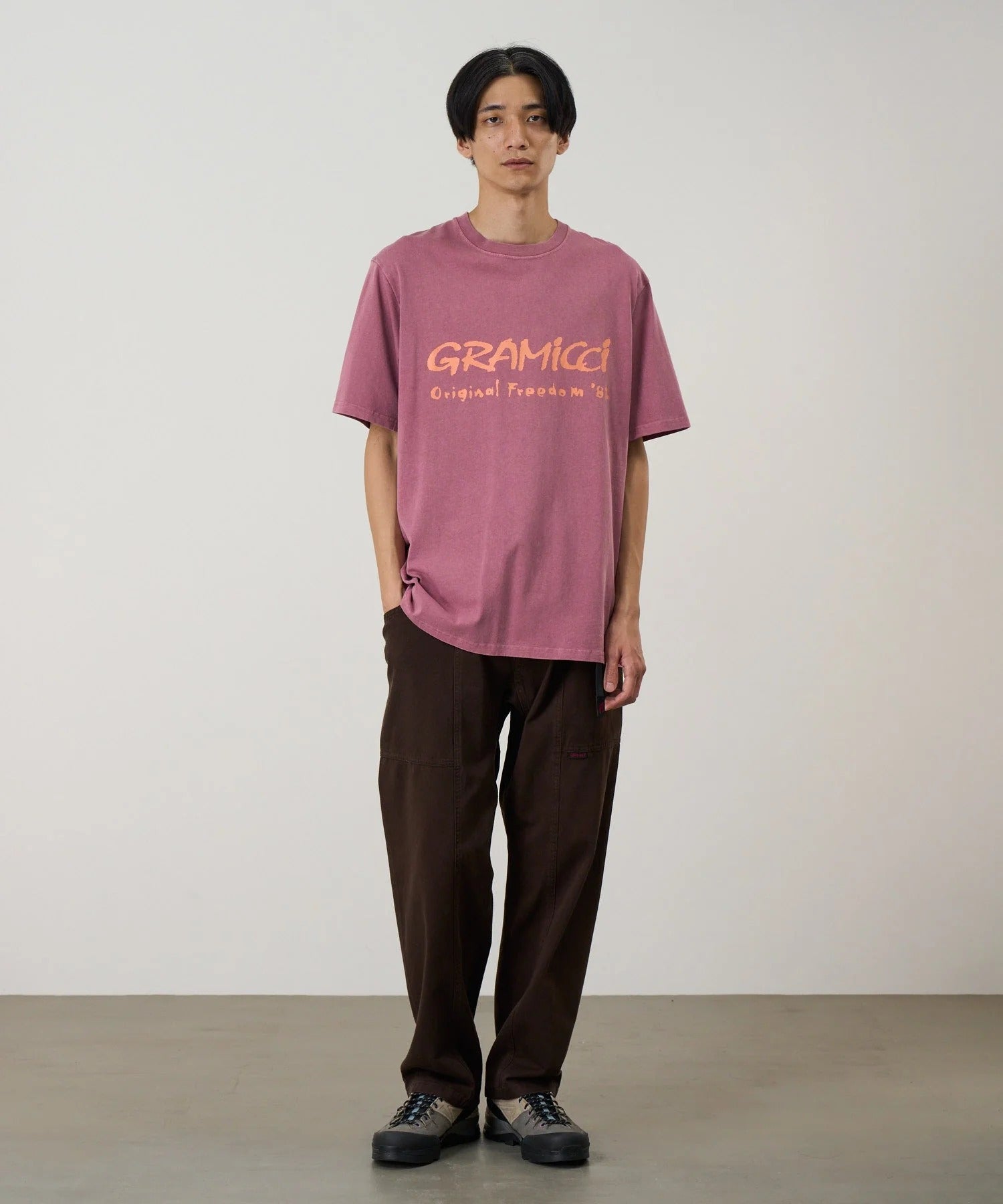 Gramicci Pigment Dyed Freedom Tee Pigmento Rosso