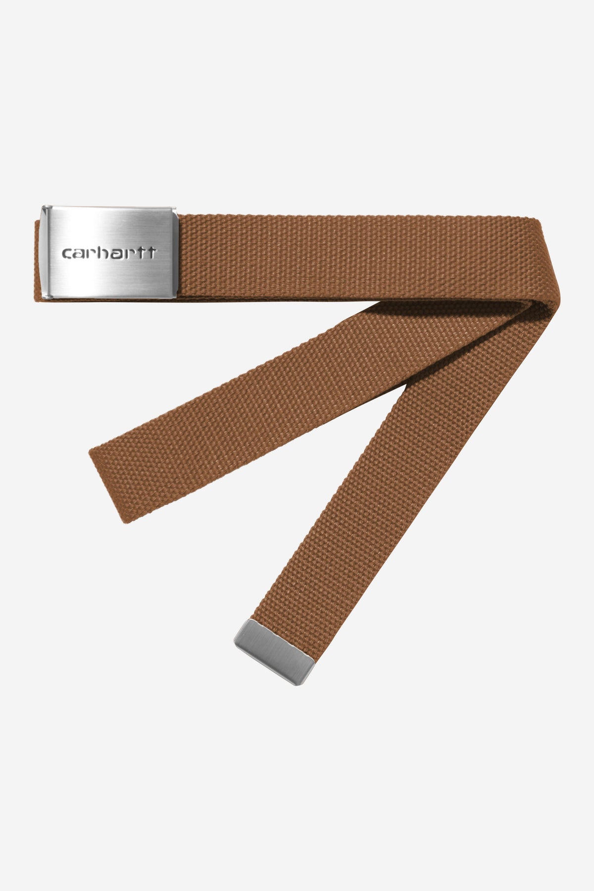 Carhartt Wip Clip Belt Chrome Hamilton Brown