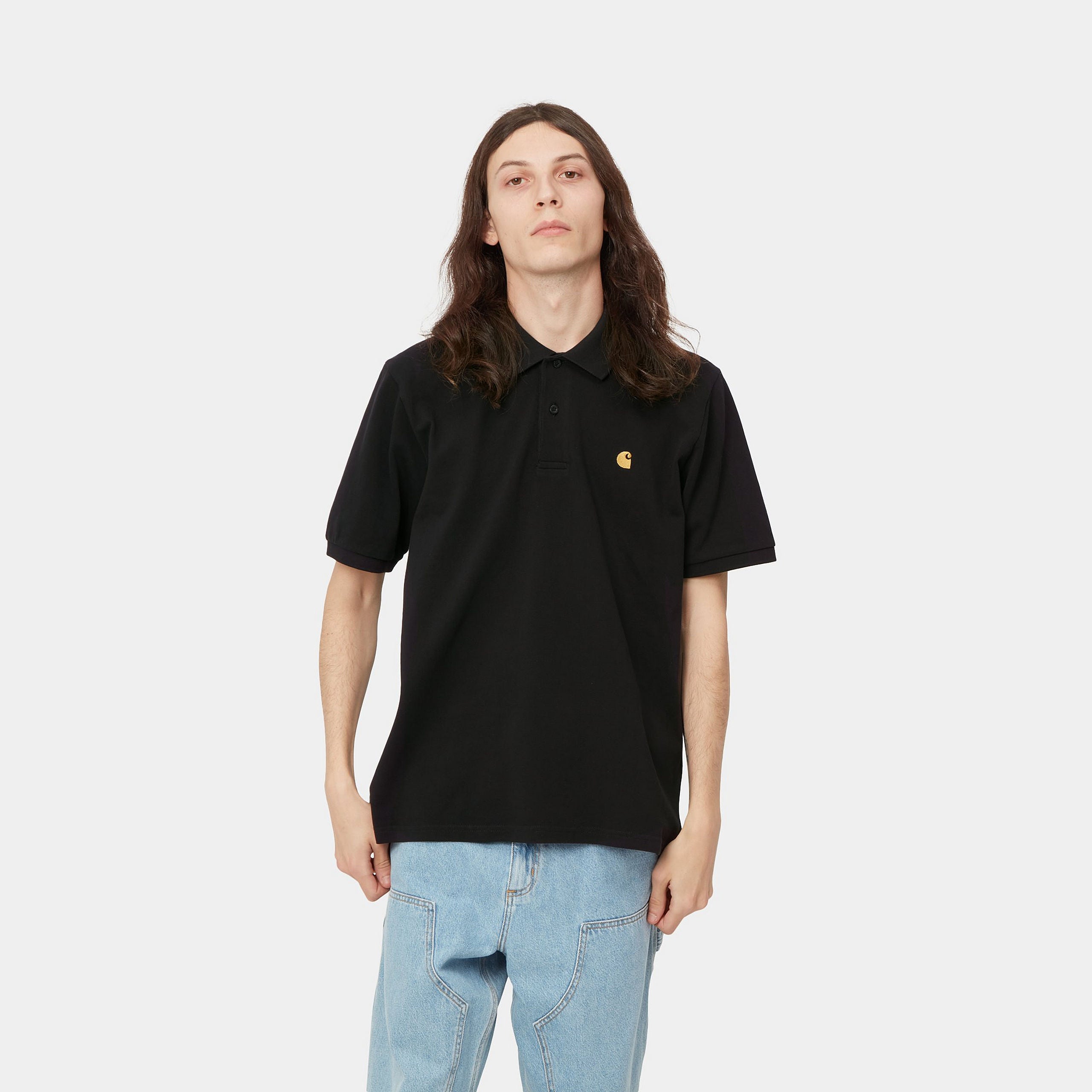 Carhartt Wip Chase Pique Polo Nera