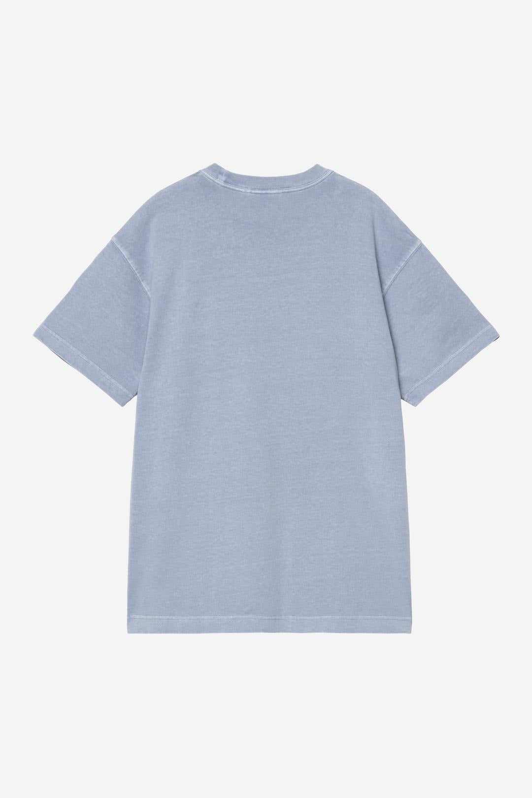 Carhartt Wip Nelson Tee Blu Delicato Tinto in Capo