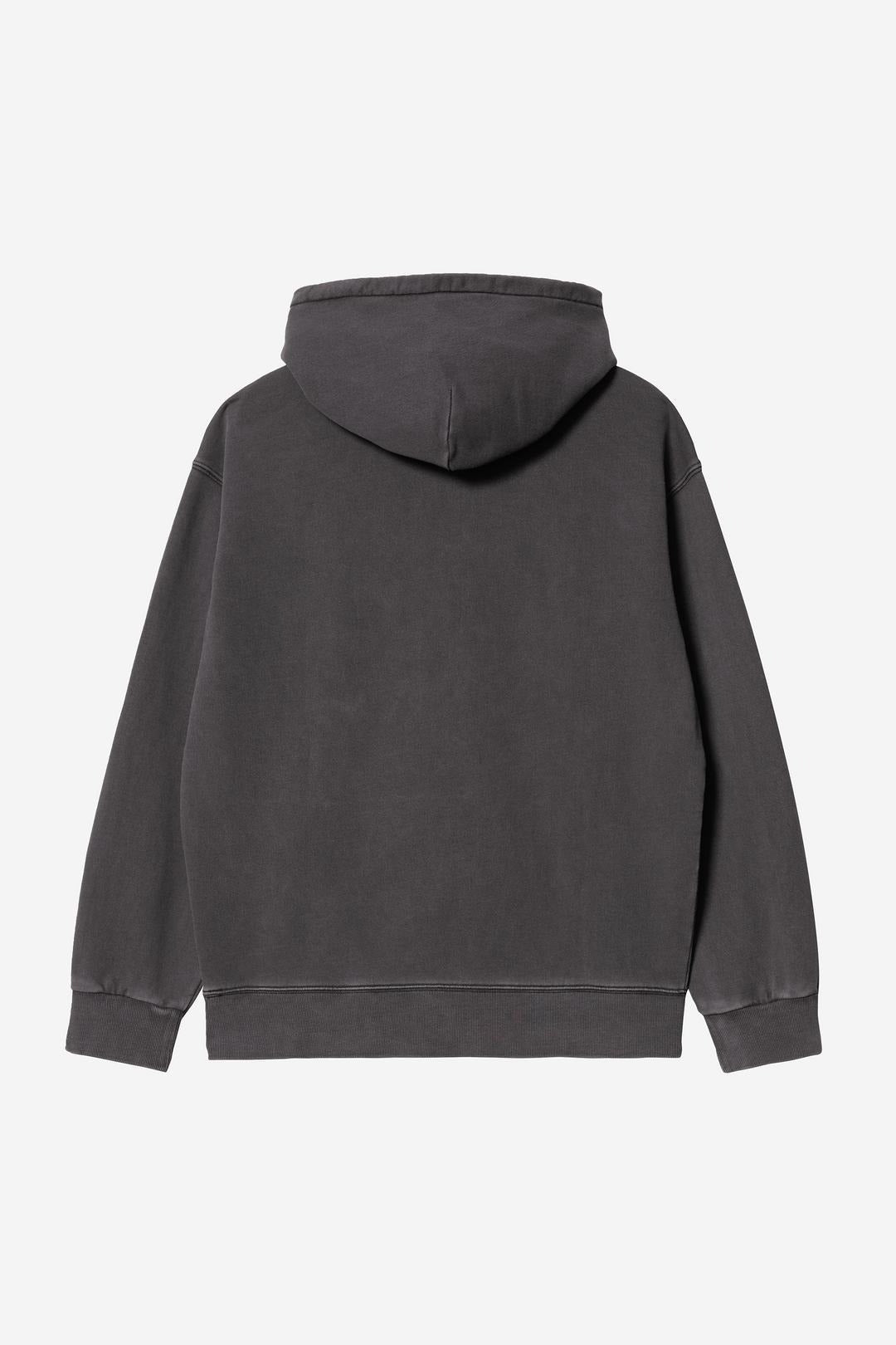 Carhartt Wip Hooded Nelson Sweatshirt Black Garment Dyed