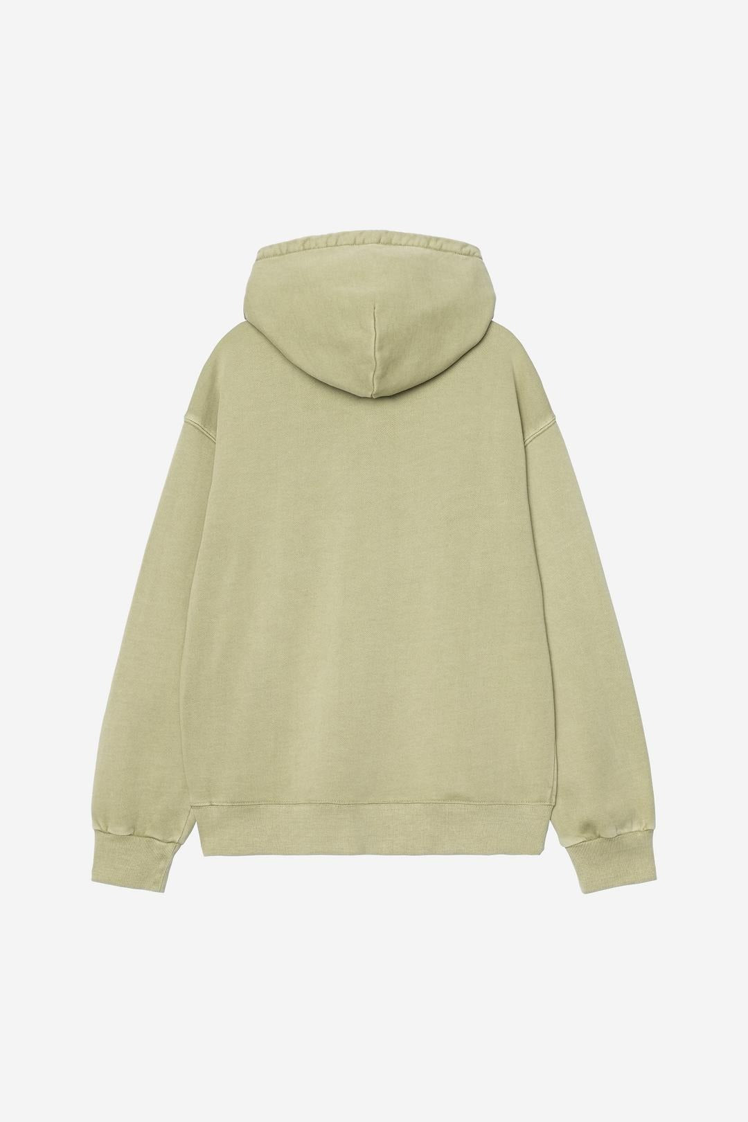 Carhartt Wip Hooded Nelson Sweatshirt Gentle Green Garment Dyed