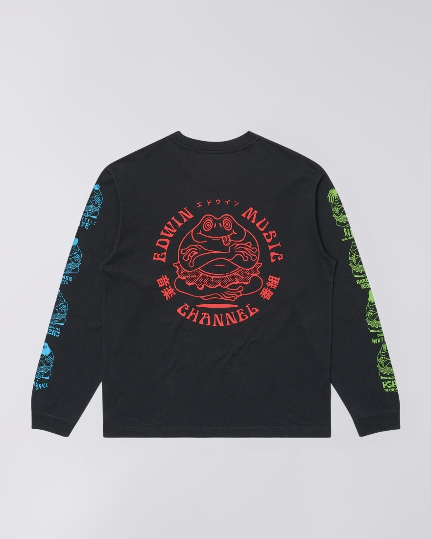 Edwin Edwin Music Channel Ls Tee Black