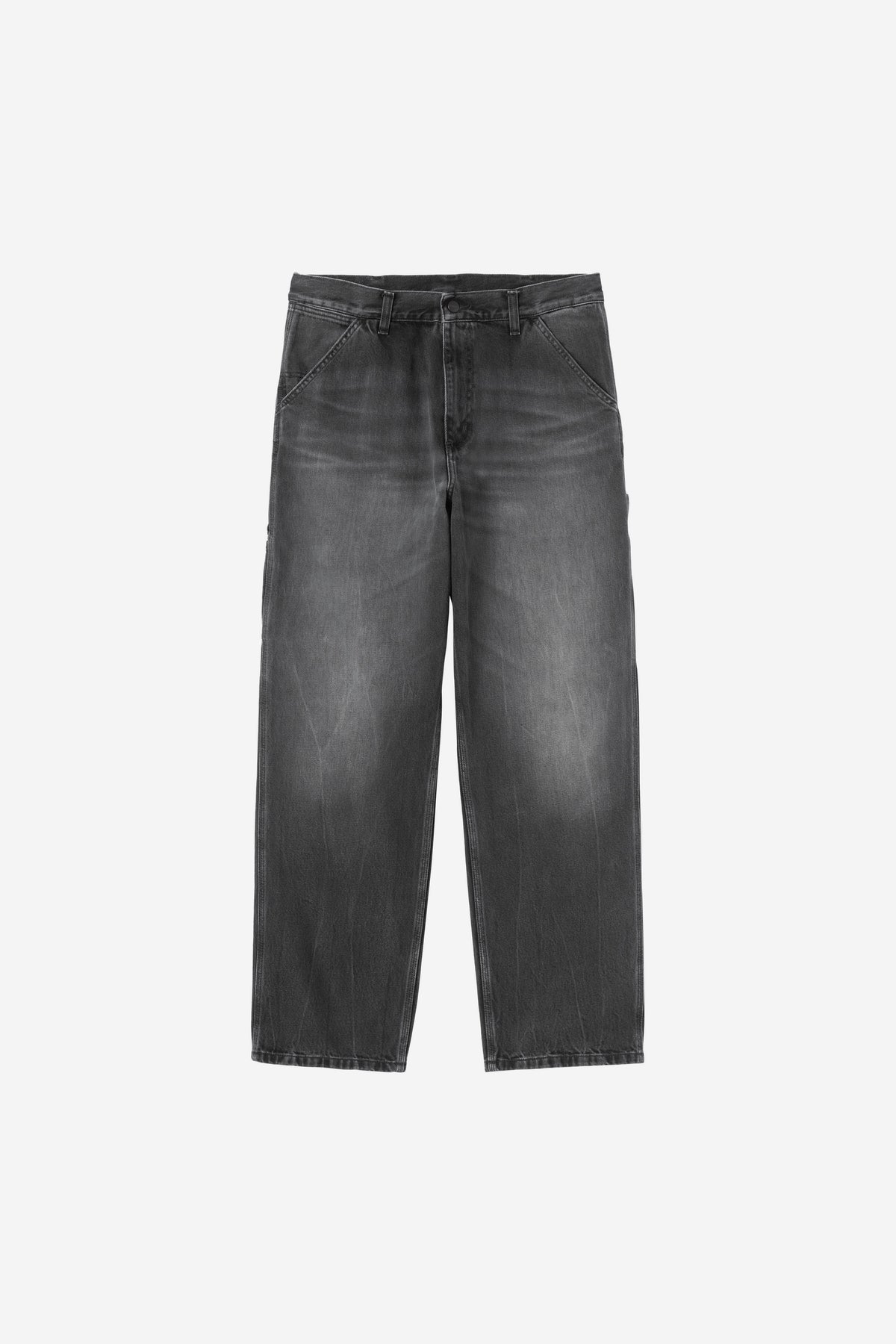 Carhartt Wip Single Knee Pant Black Marble Used Wash