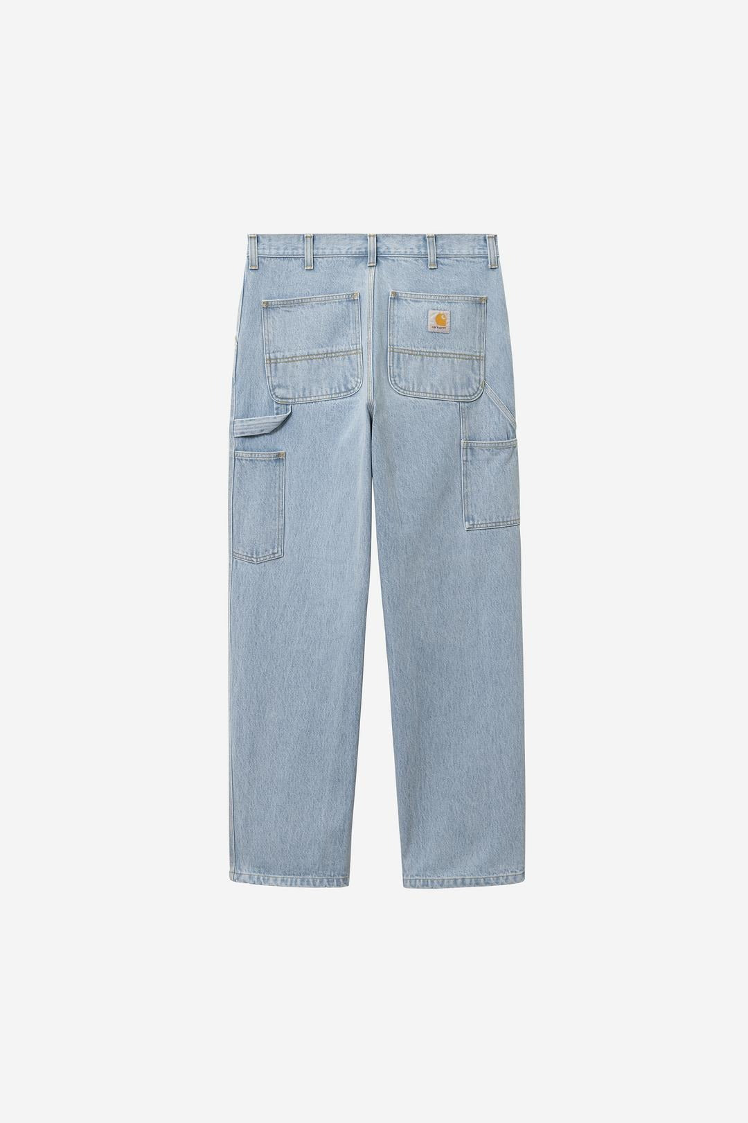 Carhartt Wip Single Knee Pant Blu Heavy Stone Bleached