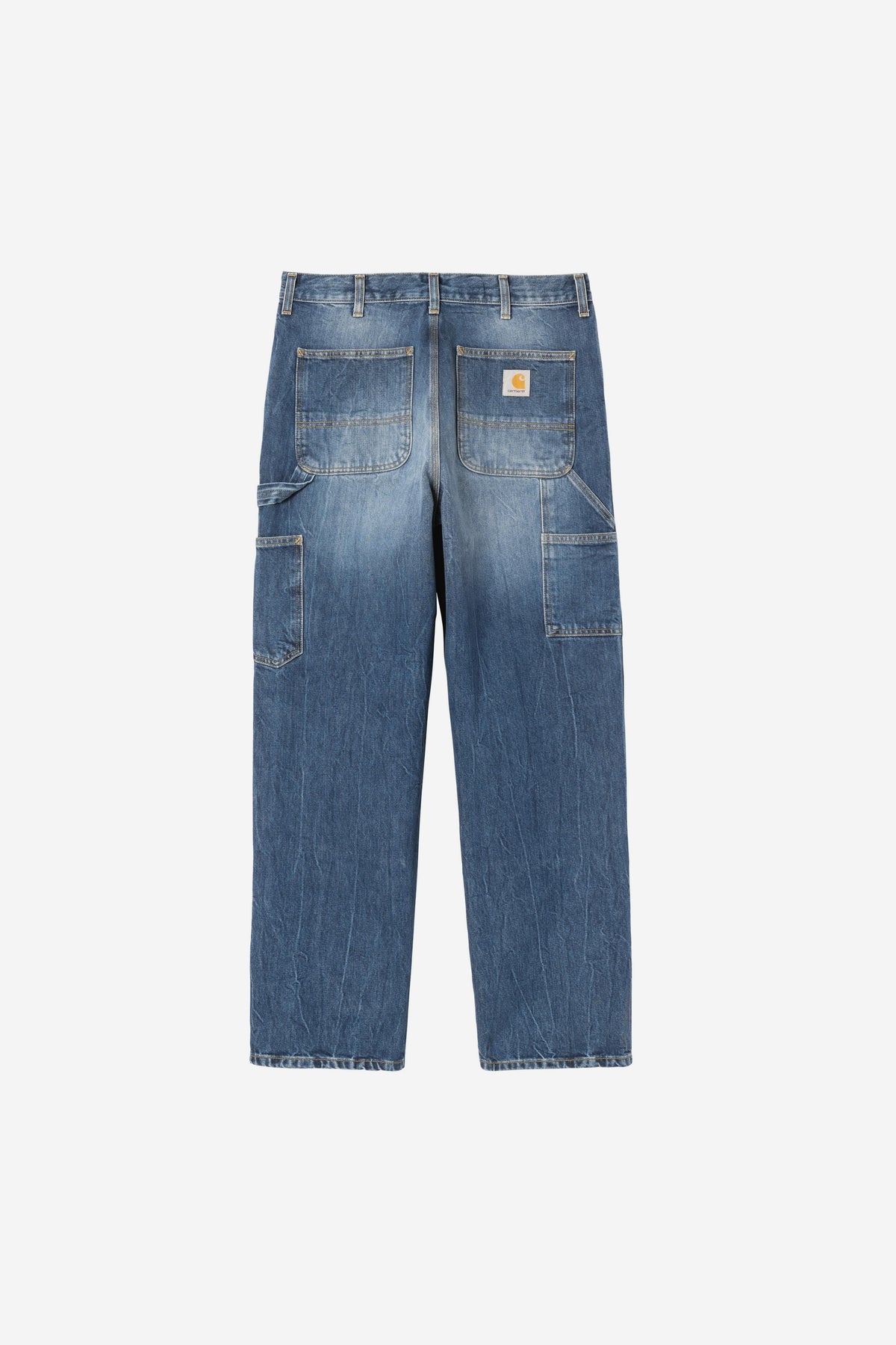 Carhartt Wip Double Knee Pant Blue Marble Used Wash