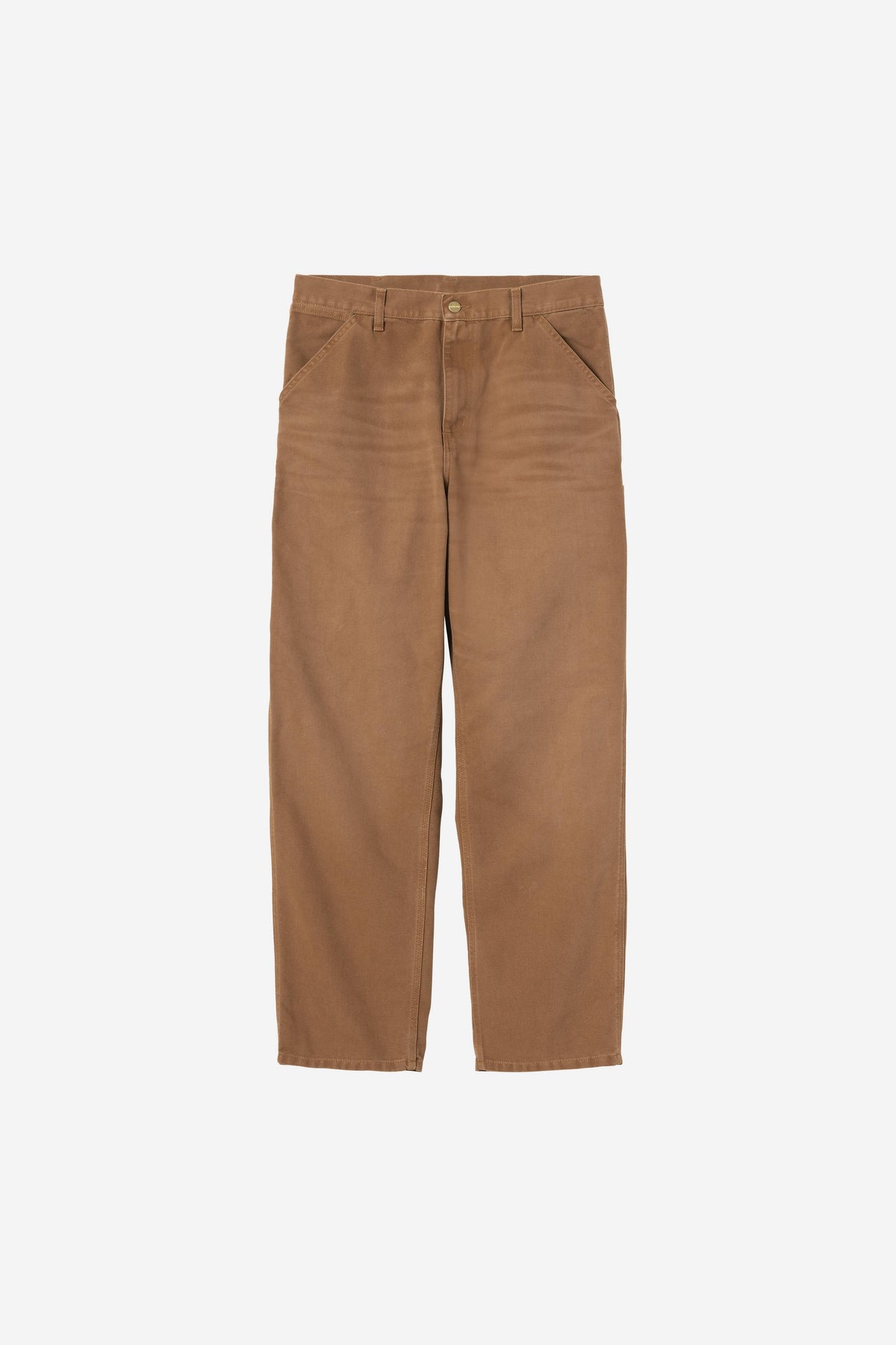 Carhartt Wip Single Knee Pant Wip H Brown Stone Canvas