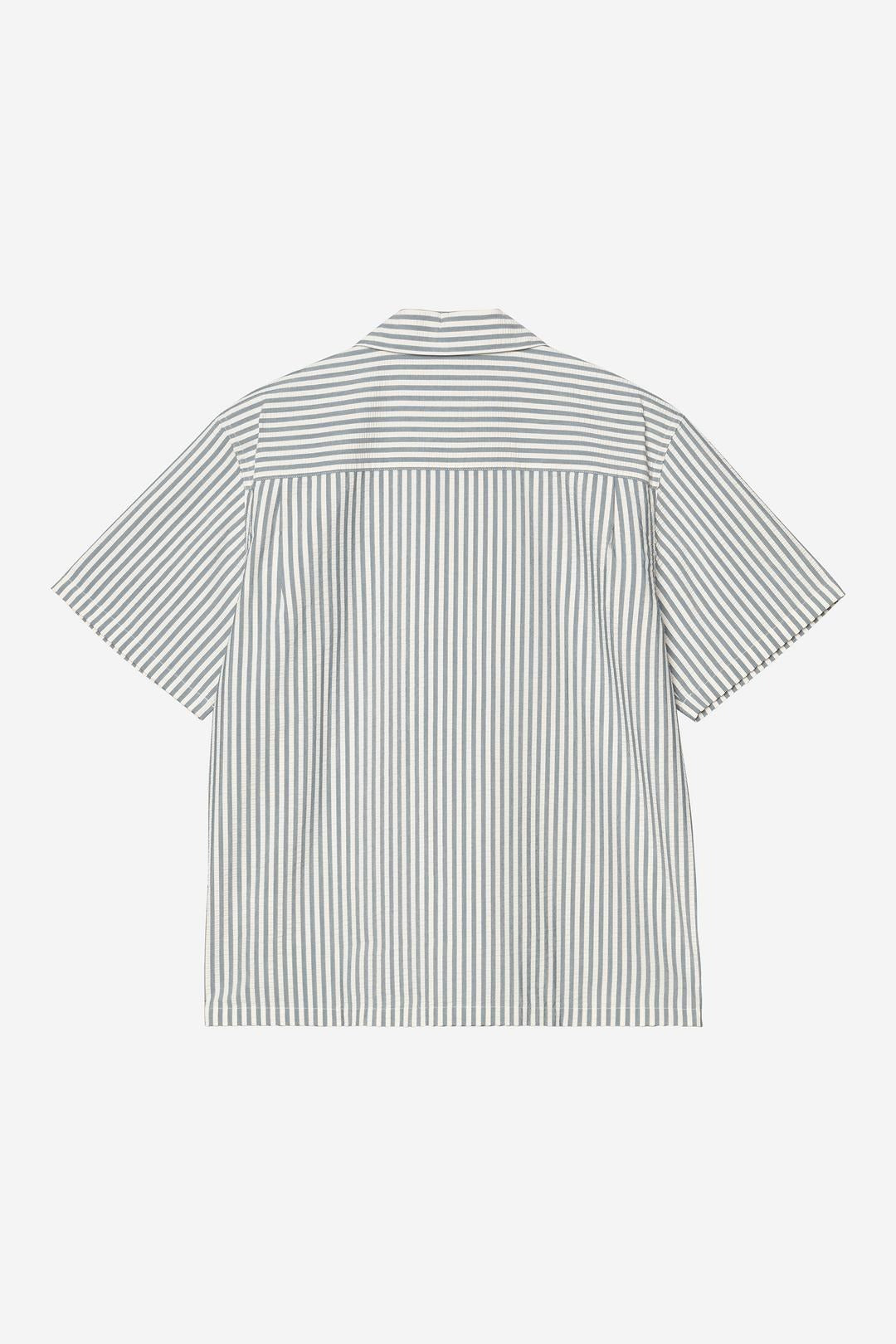 Carhartt Wip Leavel Shirt Stripe Blue River Wax