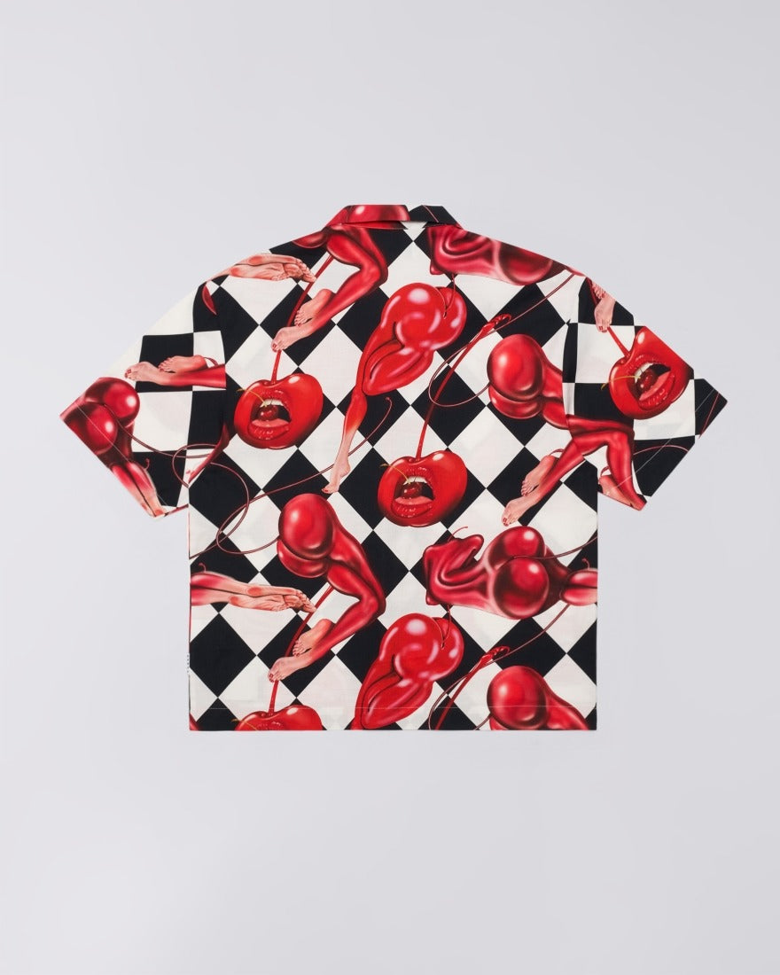 Edwin Miki Kim Cherry Shirt Multicolor Garment Washed