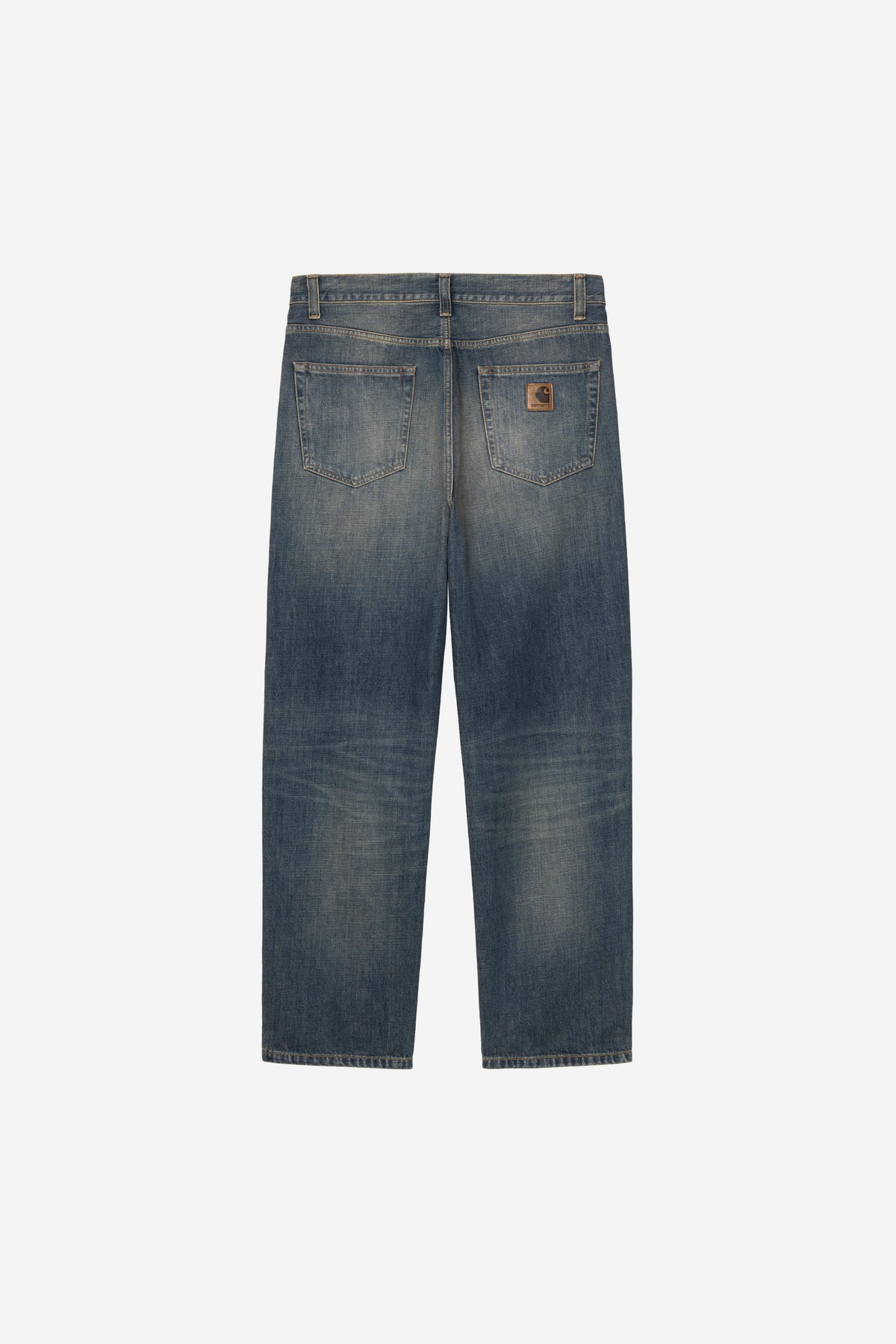 Carhartt Wip Aaron Pant Blue Mid Worn Used