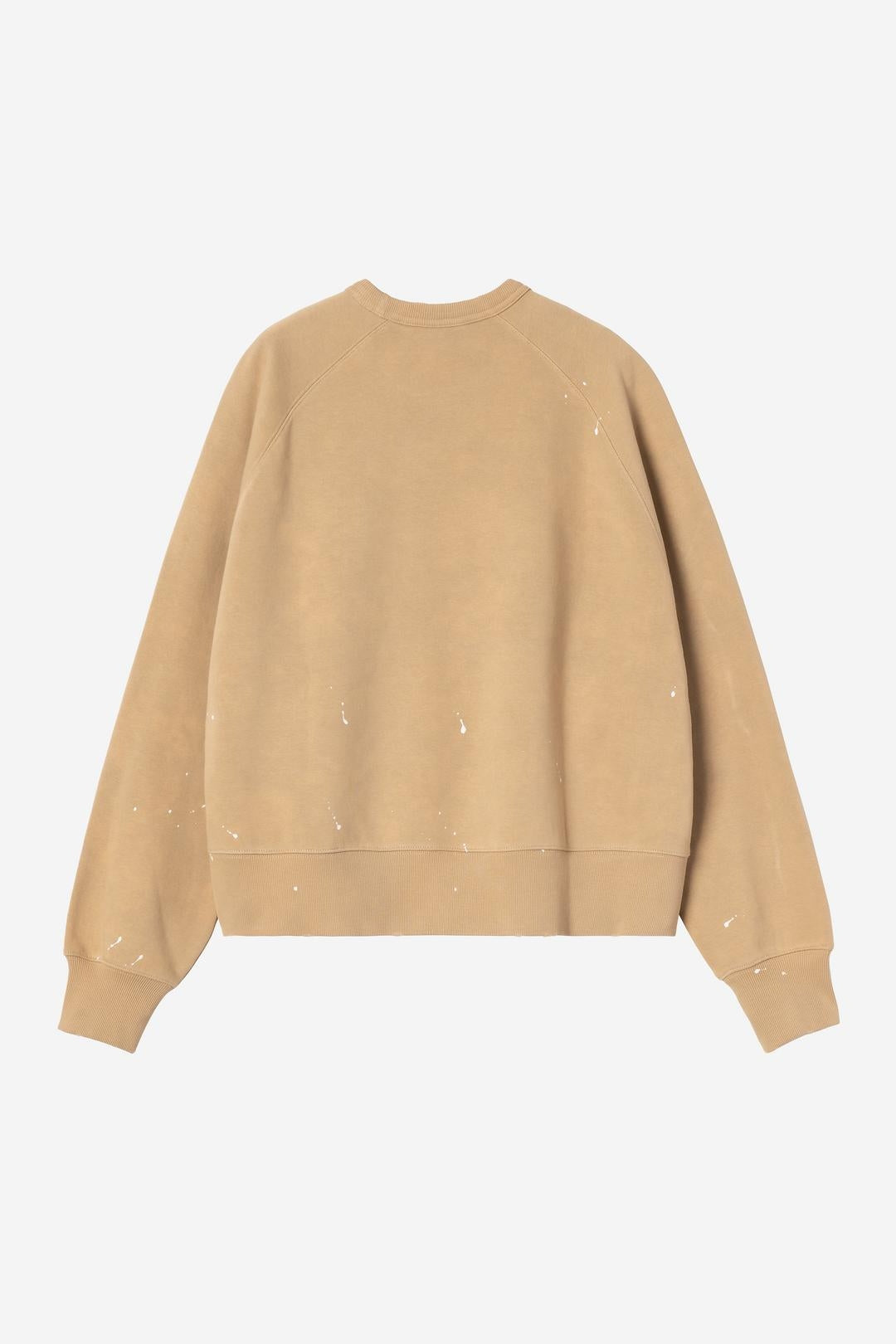 Carhartt Wip Donna W Painter Sweatshirt Dusty H Brown Destroy Wash Splatter