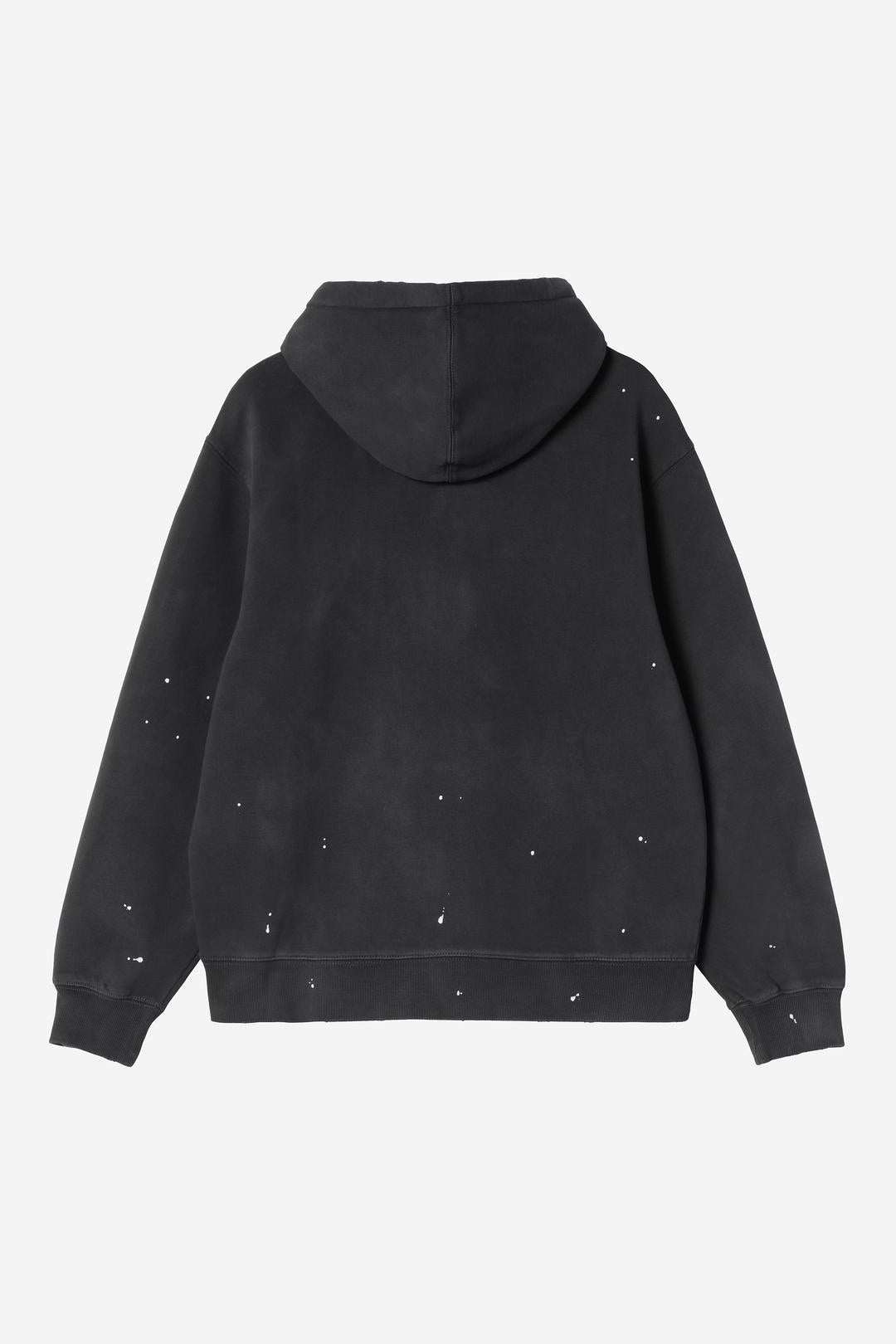 Carhartt Wip Hooded Painter Jacket Black Destroy Wash Splatter