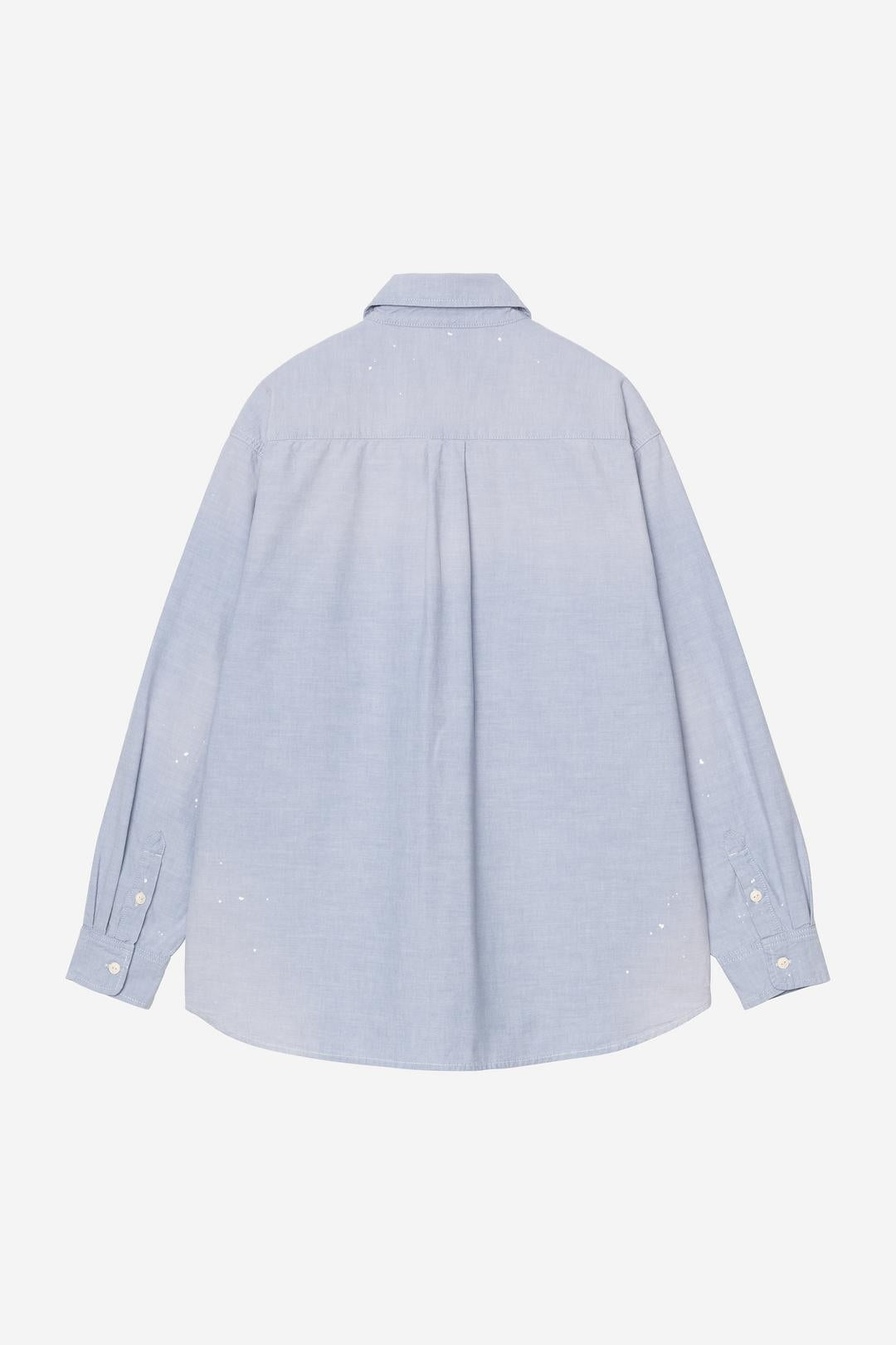 Carhartt Wip Ls Painter Shirt Blue Worn Used Splatter