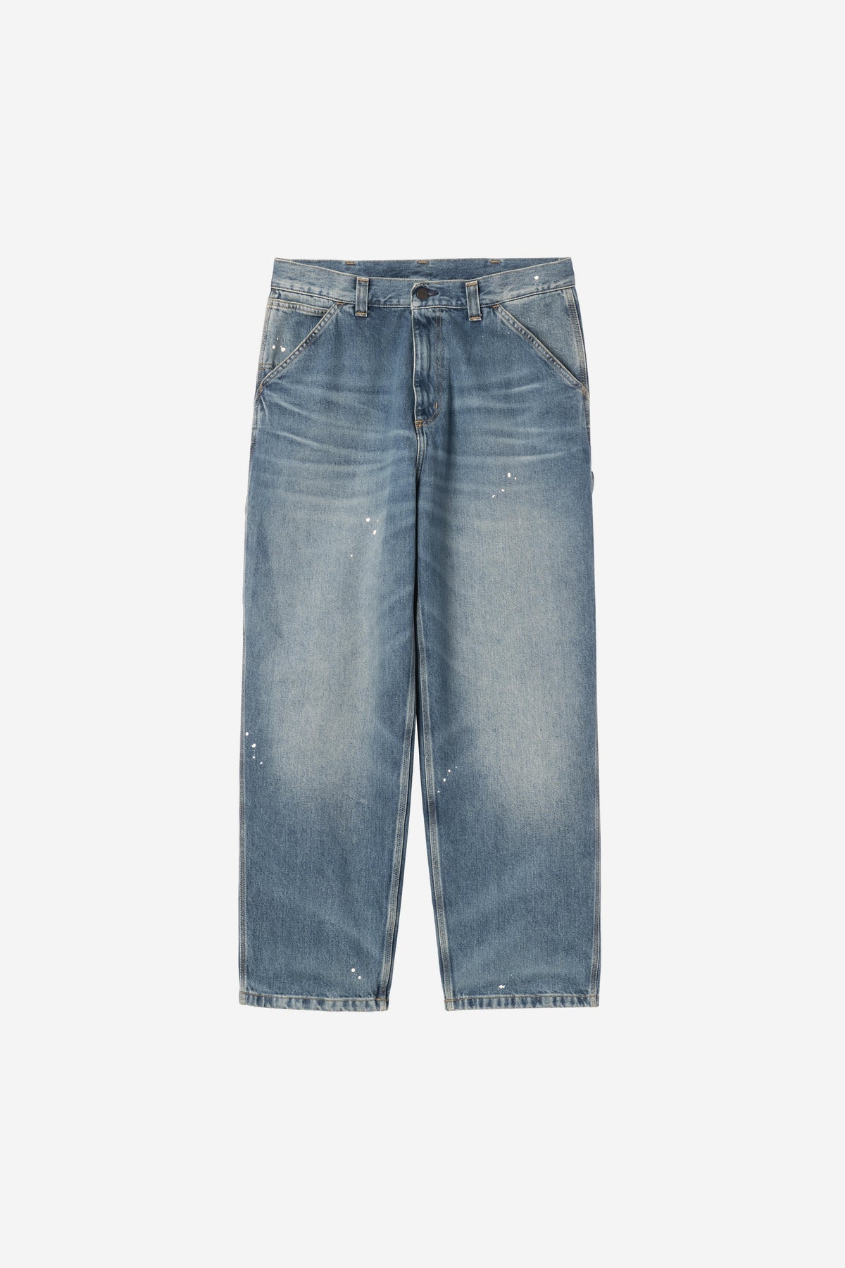 Carhartt Wip Og Single Knee Blue Destroy Wash Splatter