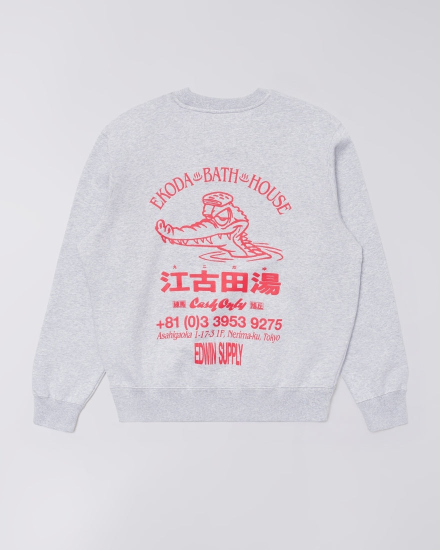 Edwin Ekoda Bath House Sweat Grey Marl