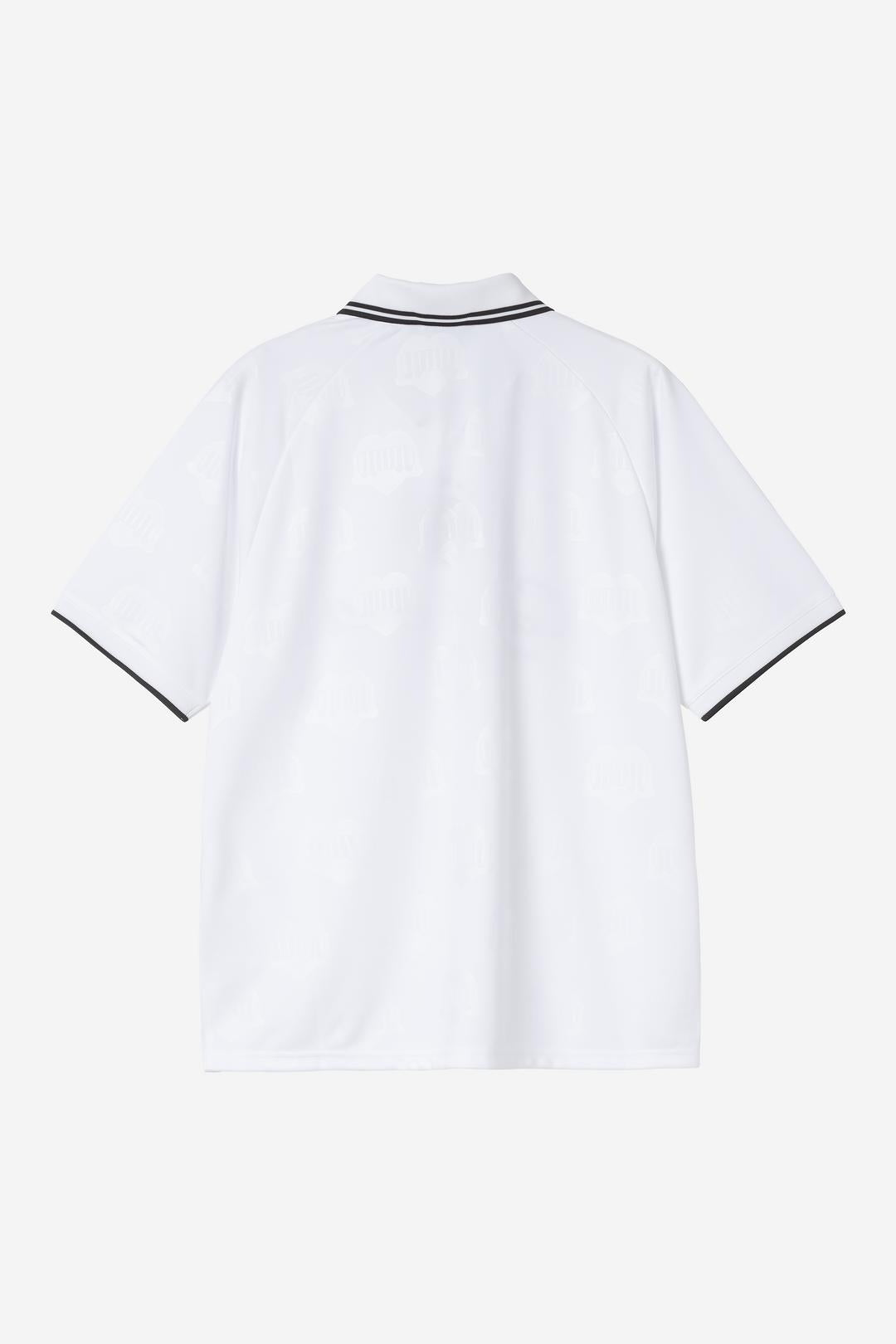 Carhartt Wip Terrace Football Tee Heart Train Jacquard White