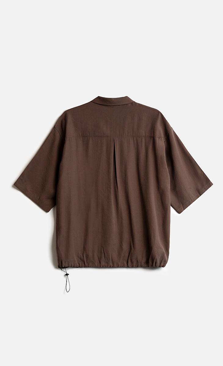 Camicia Overshirt in legno Ohio Moro