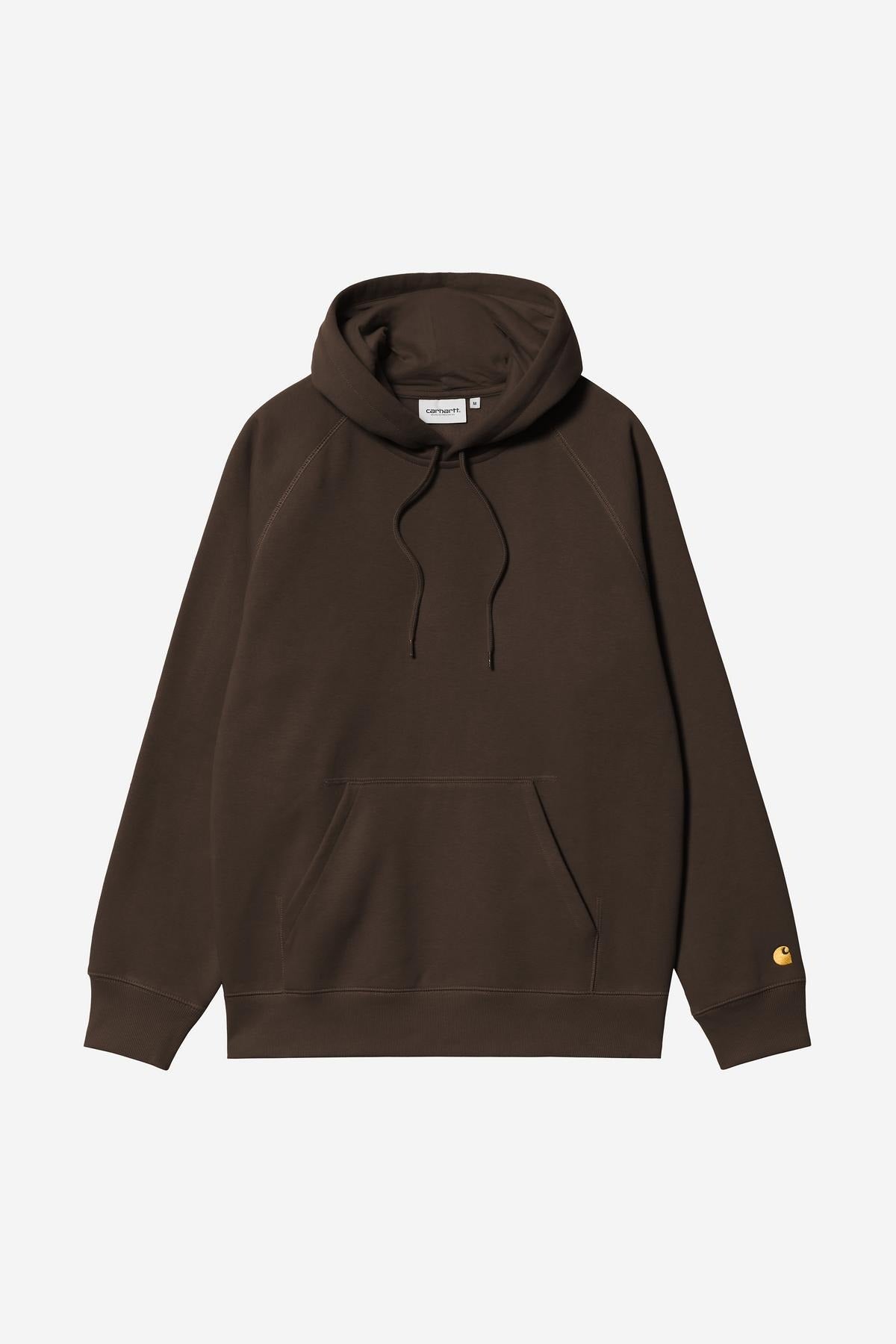Carhartt WIP Chase hooded sweatshirt in tobacco — how to style a streetwear hoodie