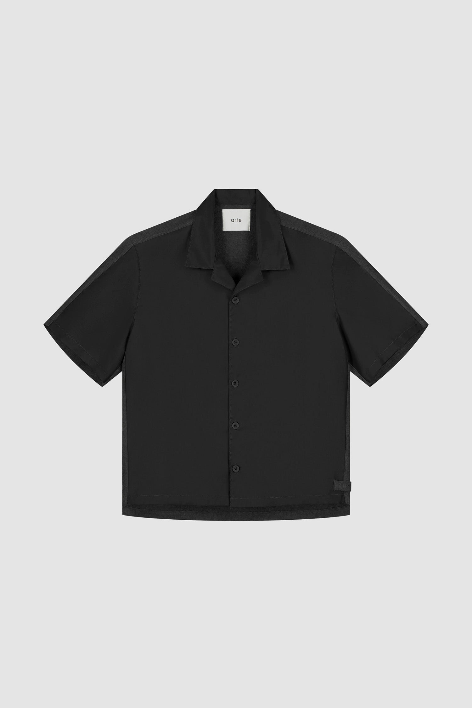 Arte Nylon Linen Shirt Black