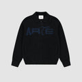 Arte Antwerp Stencil Zip Cardigan Black