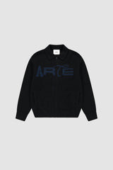 Arte Antwerp Stencil Zip Cardigan Black