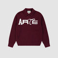 Arte Antwerp Stencil Zip Cardigan Bordeaux