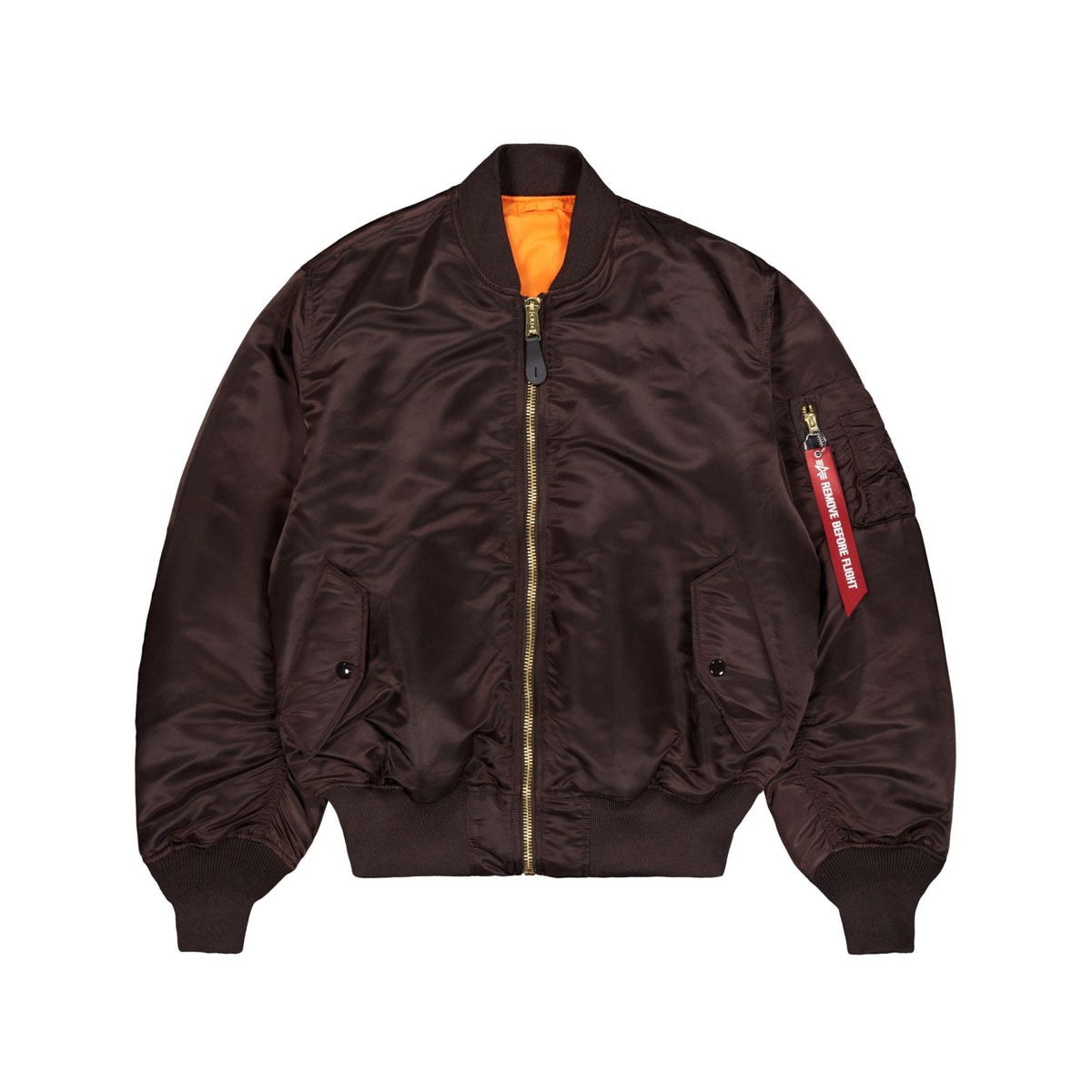 Alpha Industries Ma 1 Heritage Bomber Jacket Hunter Brown