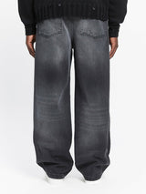 Reternity Essential Jeans Baggy Nero Delavé