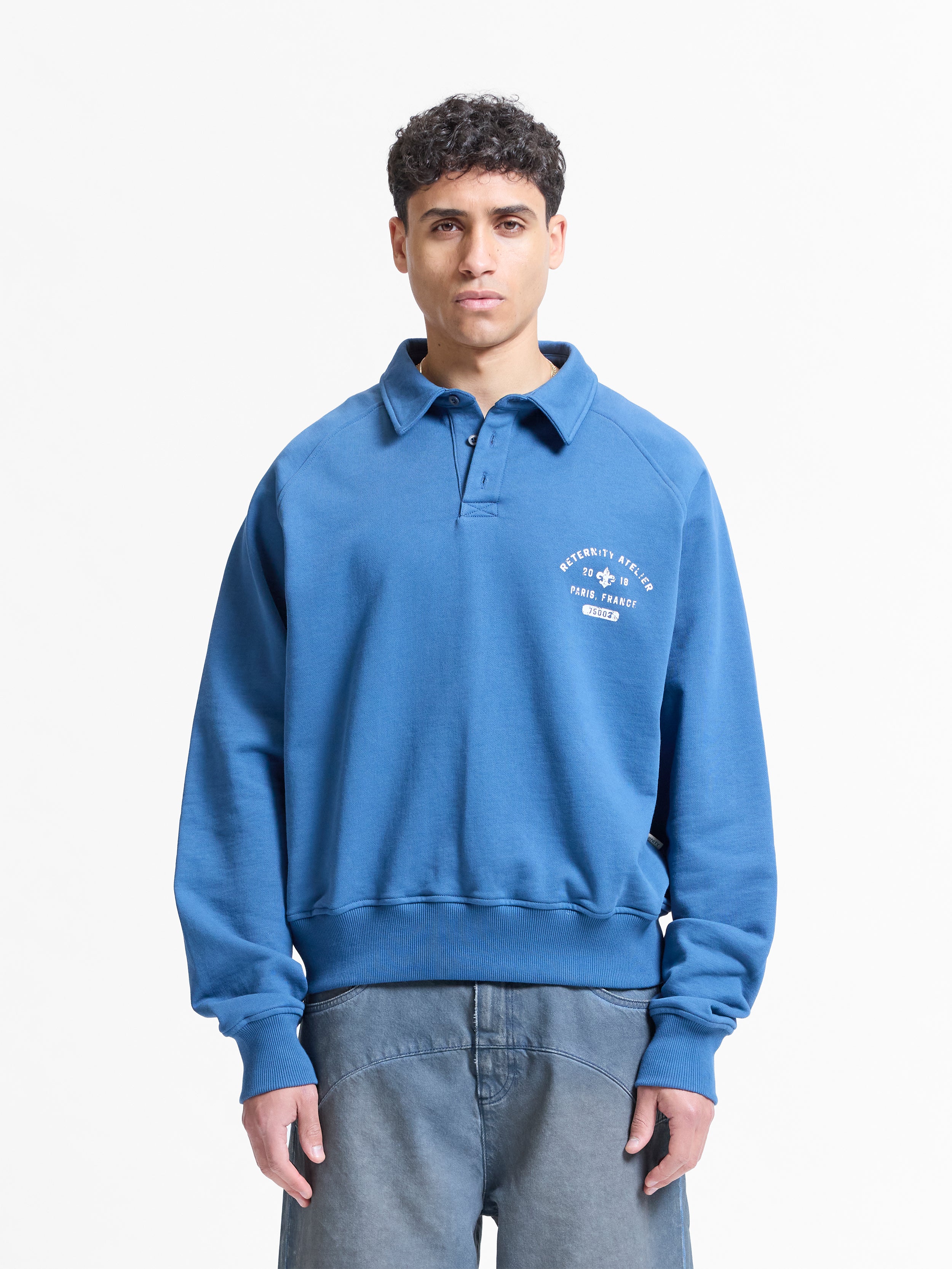 Reternity Maison Polo Sweater Blue