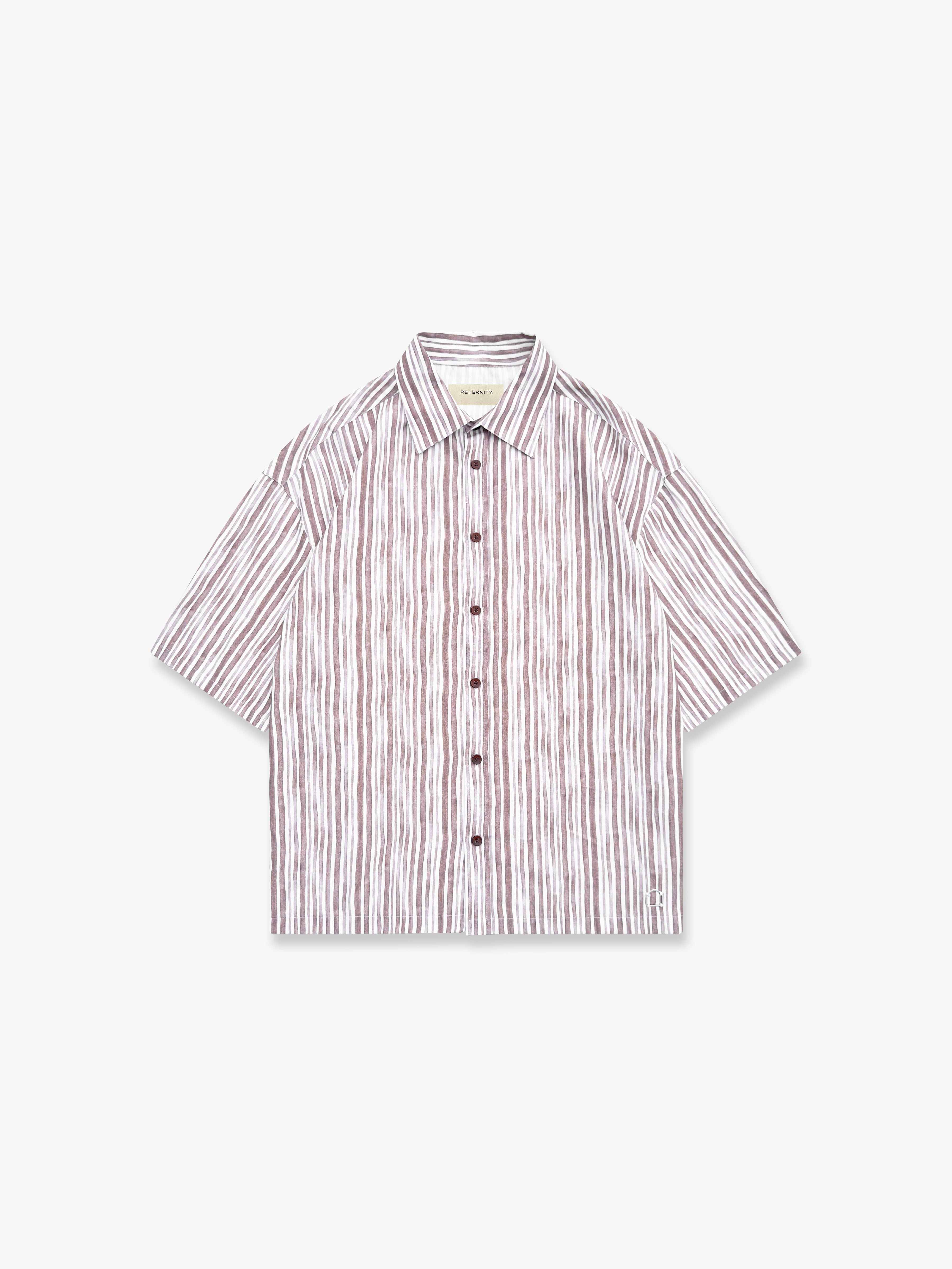 Reternity Watercolor Short Sleeve Shirt Brown