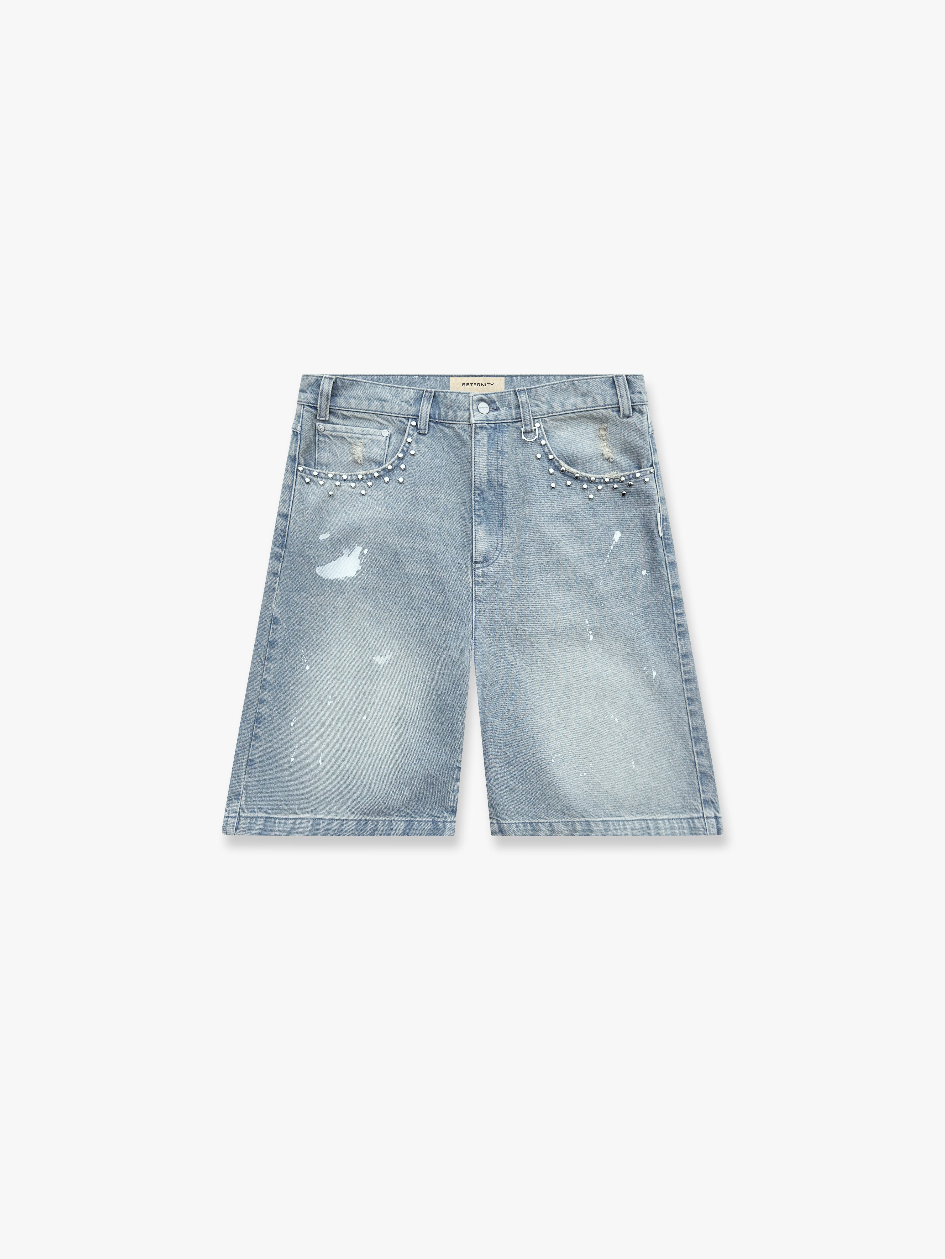 Jorts borchiati Reternity azzurri