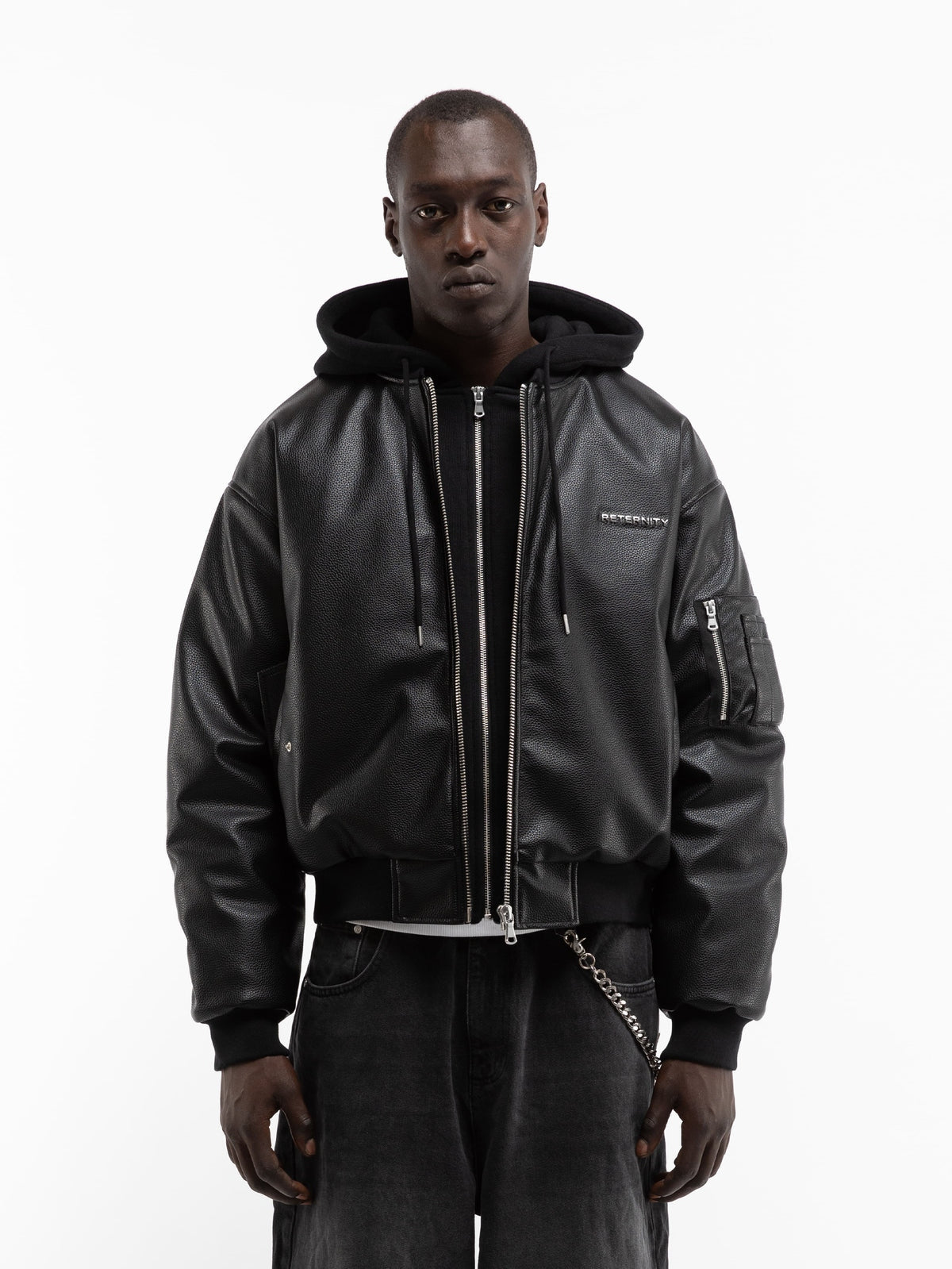 Reternity Metropolitain Bomber Black Leather